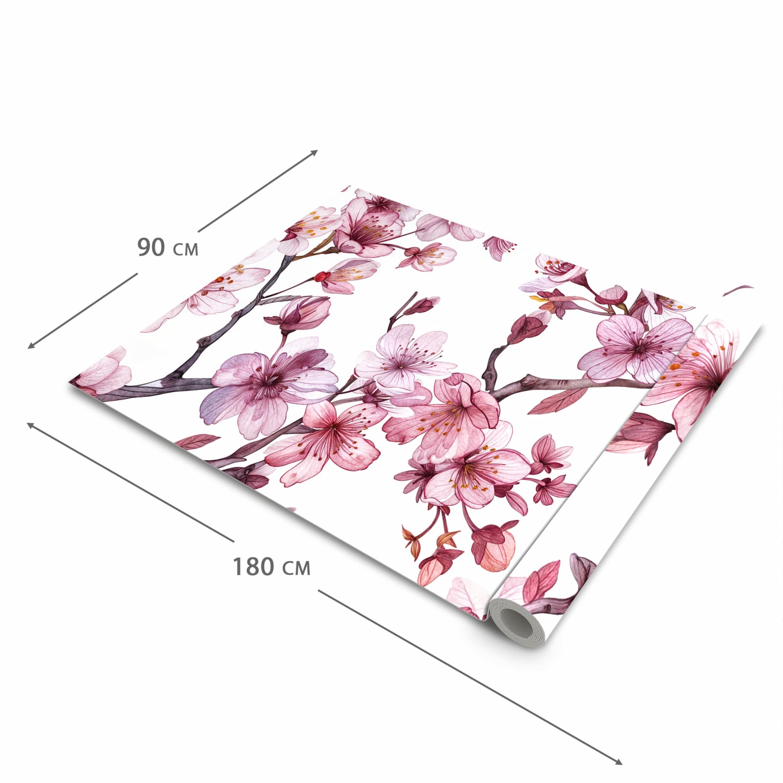 Bodenschonender Küchenteppich mit Motiv Blütenmeer in der Grösse 80x280 cm