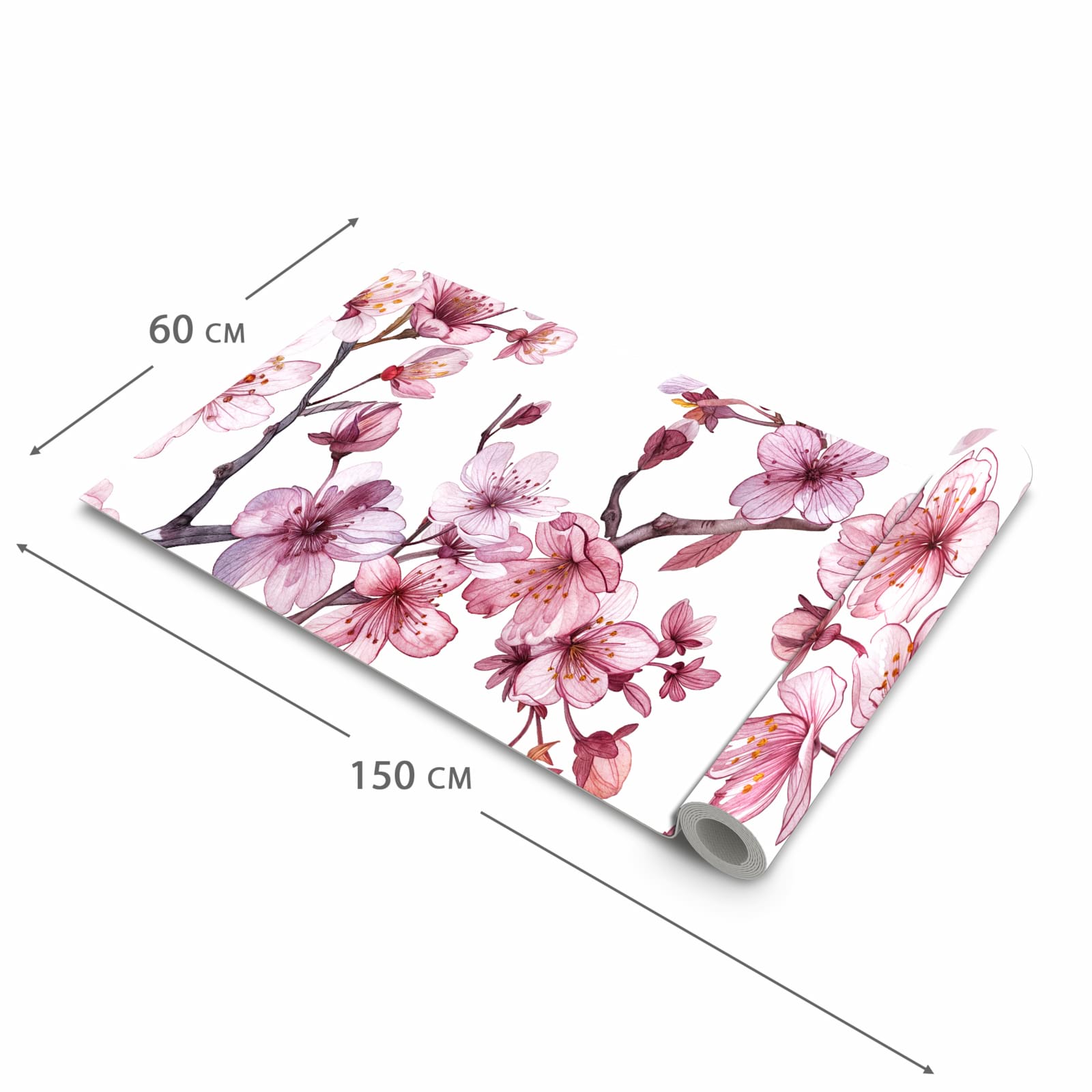 Pflegeleichter moderner Küchenläufer mit Motiv Blütenmeer in der Grösse 80x280 cm