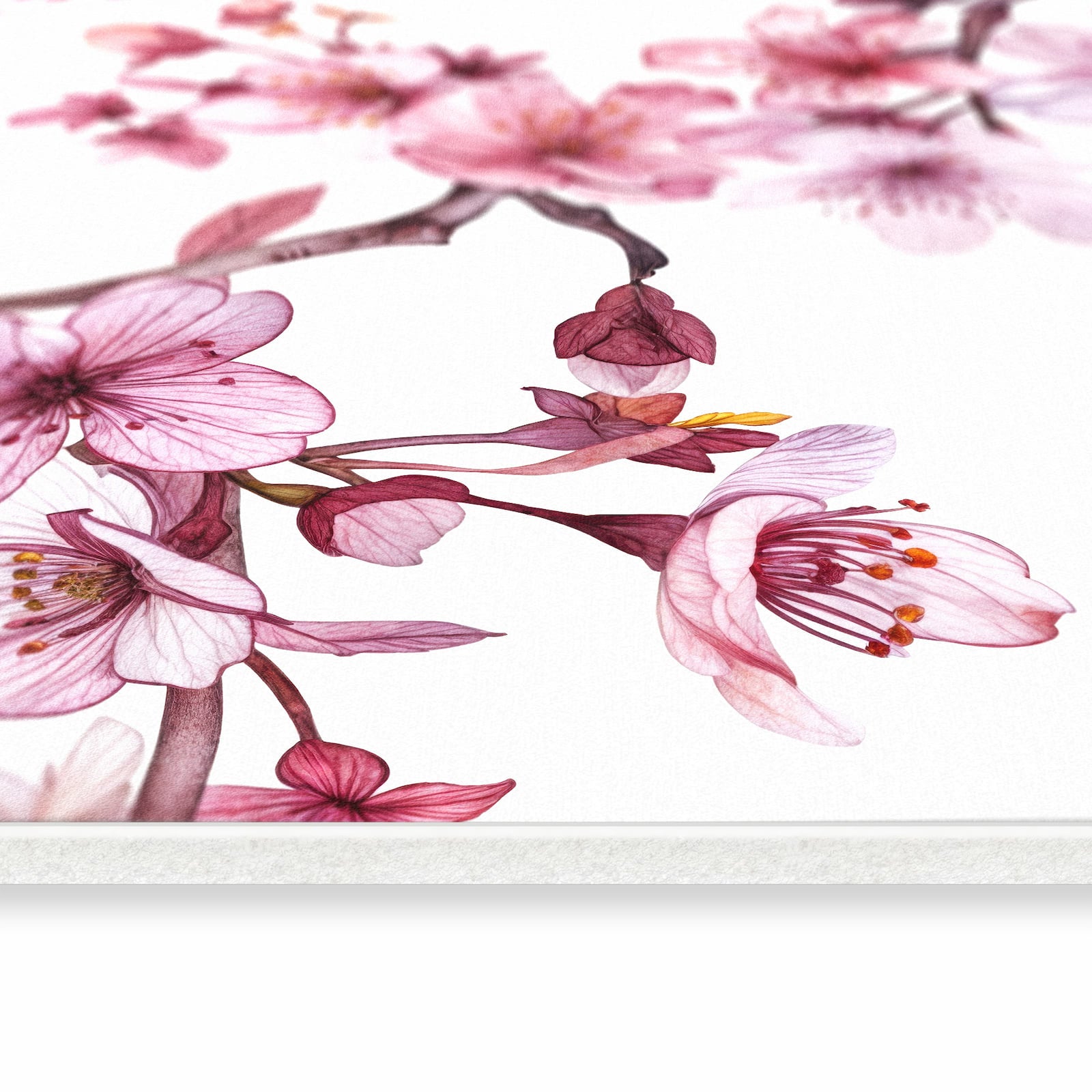 Strapazierfähiger Küchenteppich mit Motiv Blütenmeer in seitlicher Ansicht