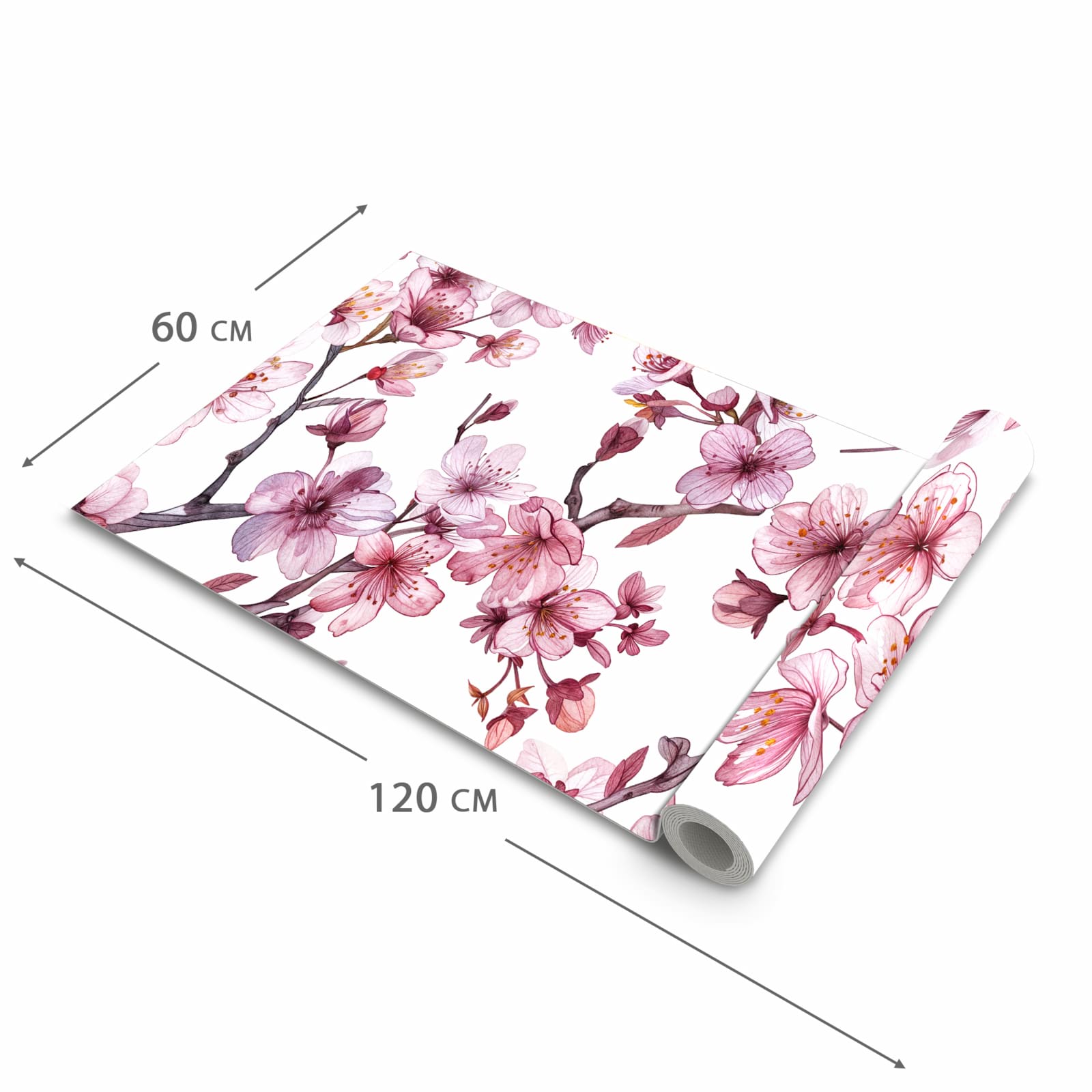 Waschbarer rutschfester Küchenläufer mit Motiv Blütenmeer in der Grösse 80x280 cm