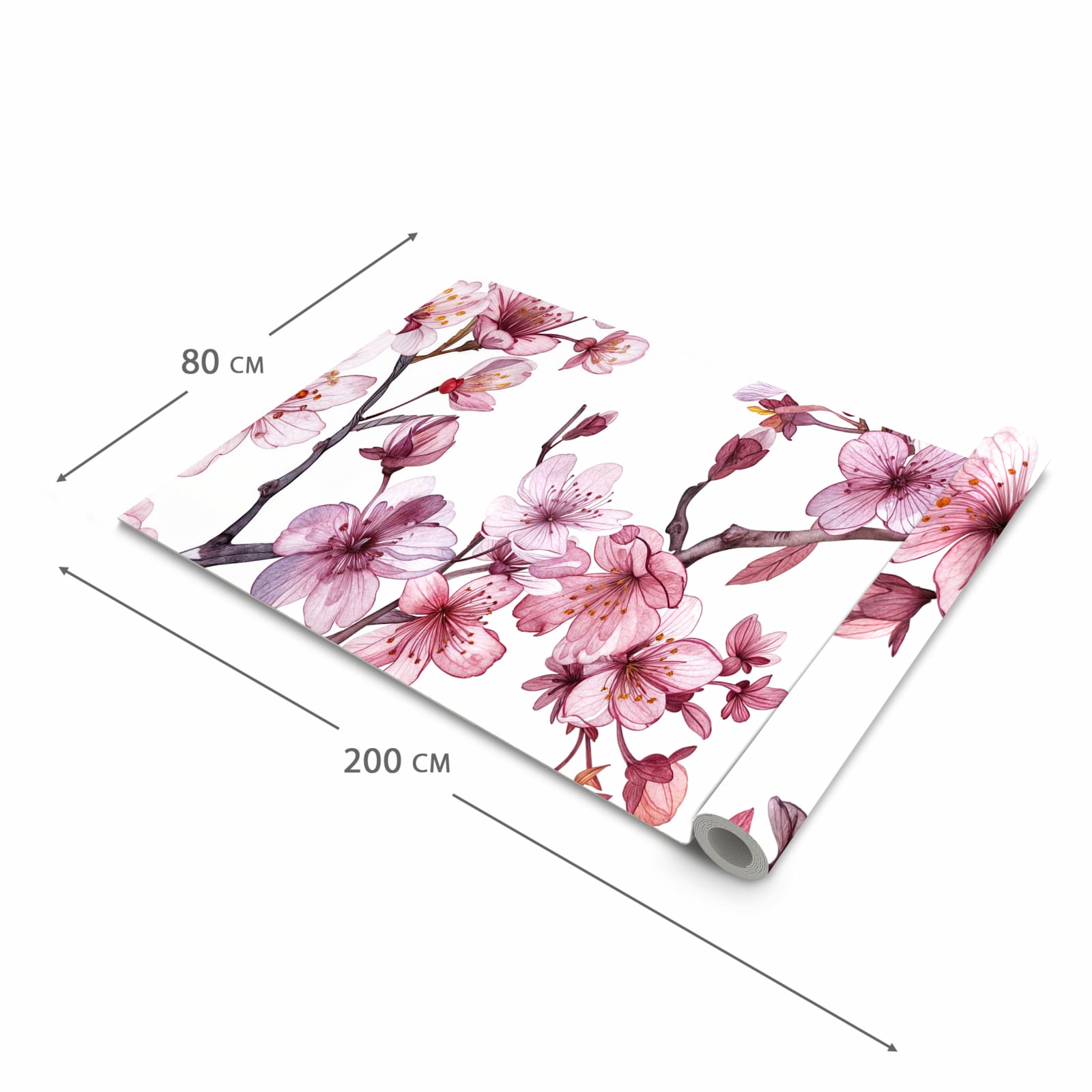 Rutschfester Küchenteppich mit Motiv Blütenmeer in der Grösse 80x280 cm