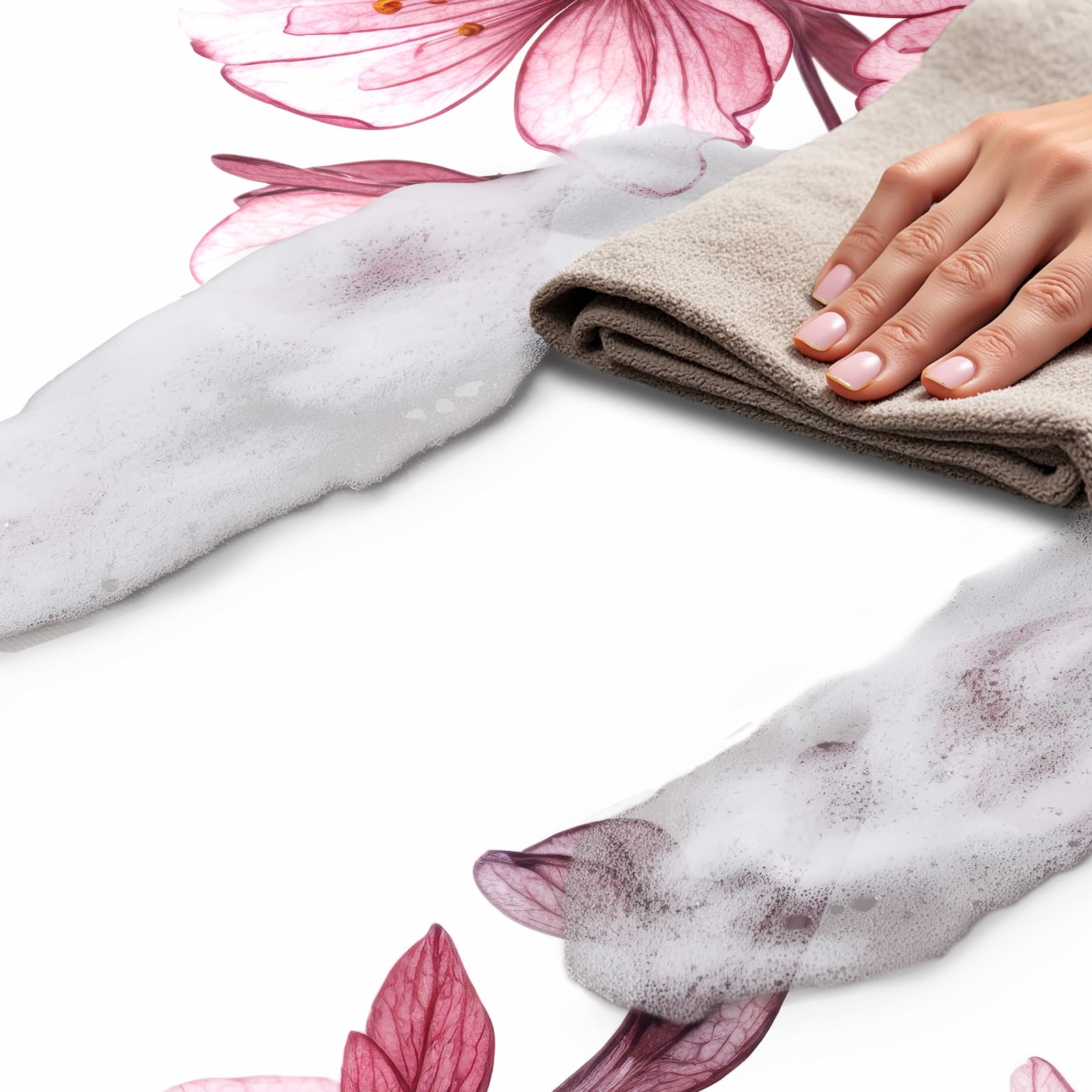 Küchenteppich mit Motiv Blütenmeer - einfach zu reinigen mit angenehmer Haptik