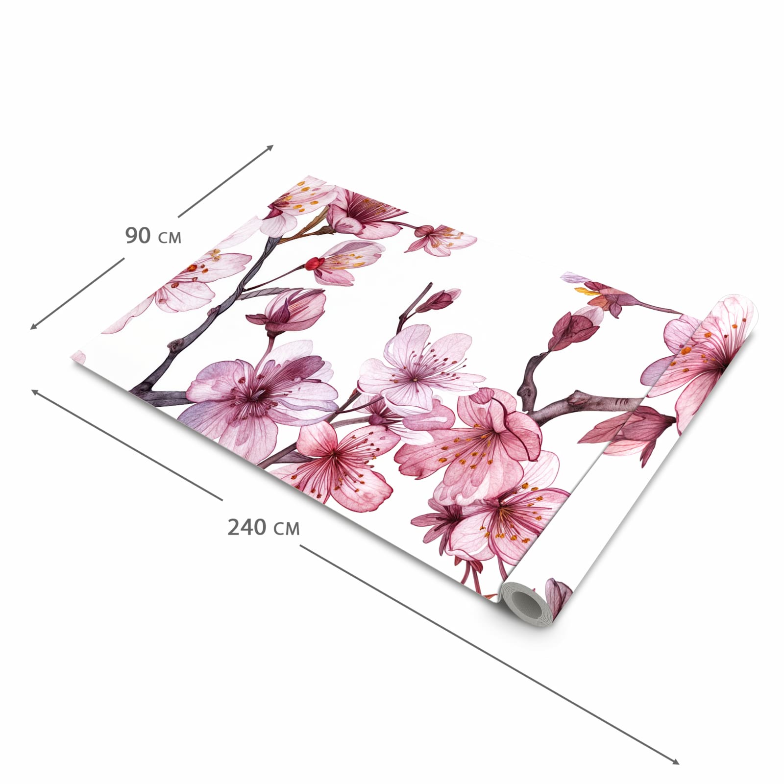 Farbbeständiger Läufer für die Küche mit Motiv Blütenmeer in der Grösse 80x280 cm