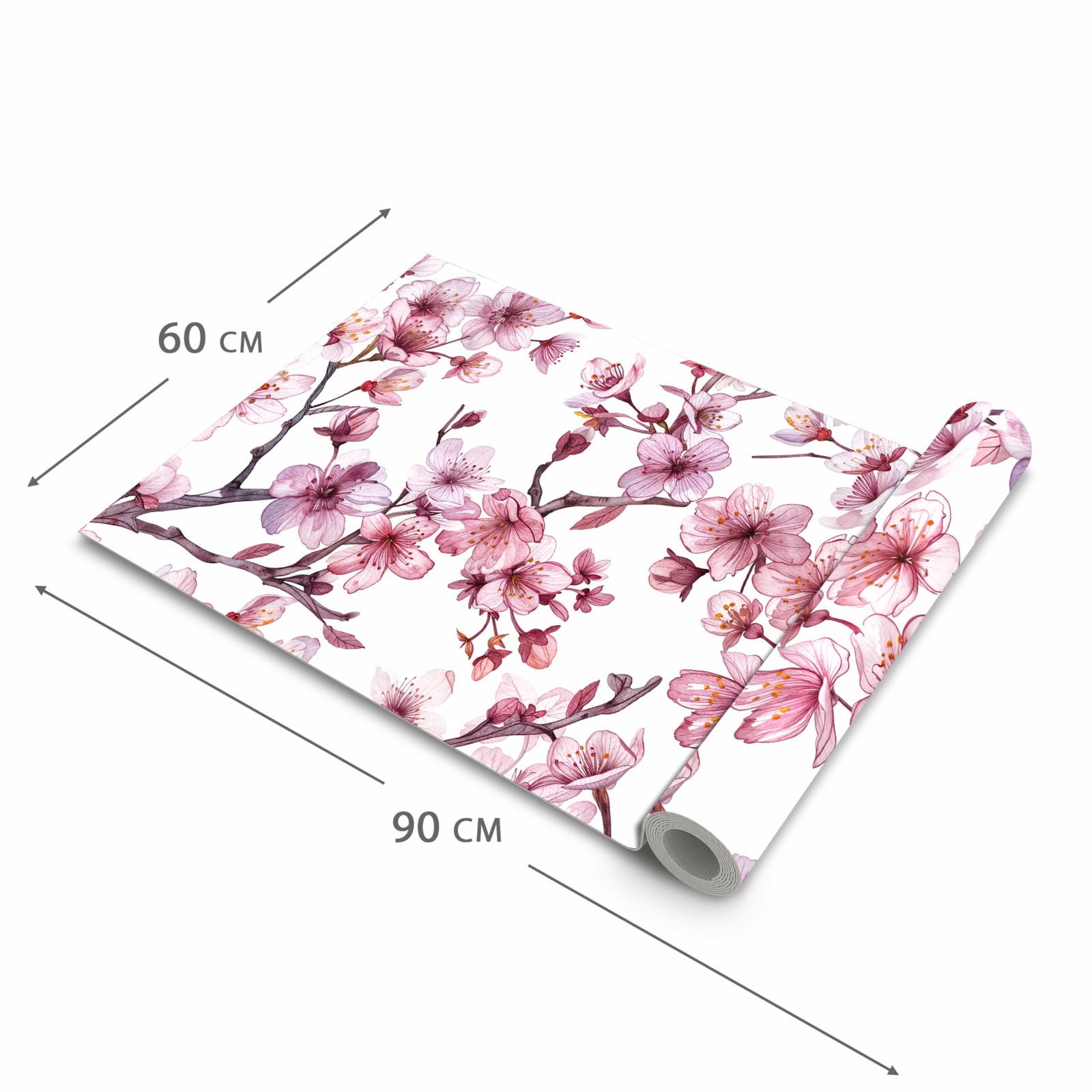 Langlebiger Teppich für Küche mit Motiv Blütenmeer in der Grösse 80x280 cm