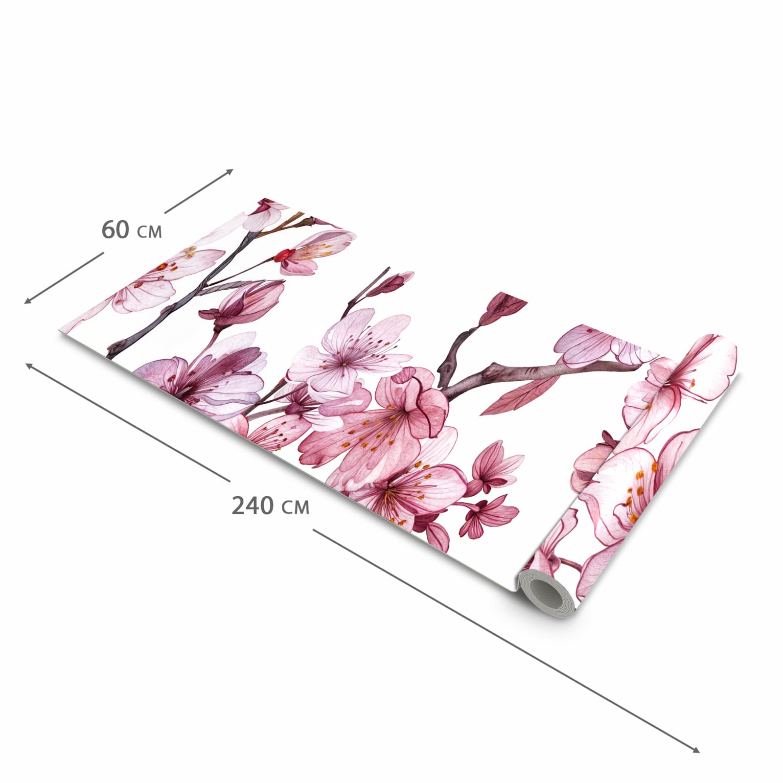 Hygienischer abwaschbarer Küchenteppich mit Motiv Blütenmeer in der Grösse 80x280 cm