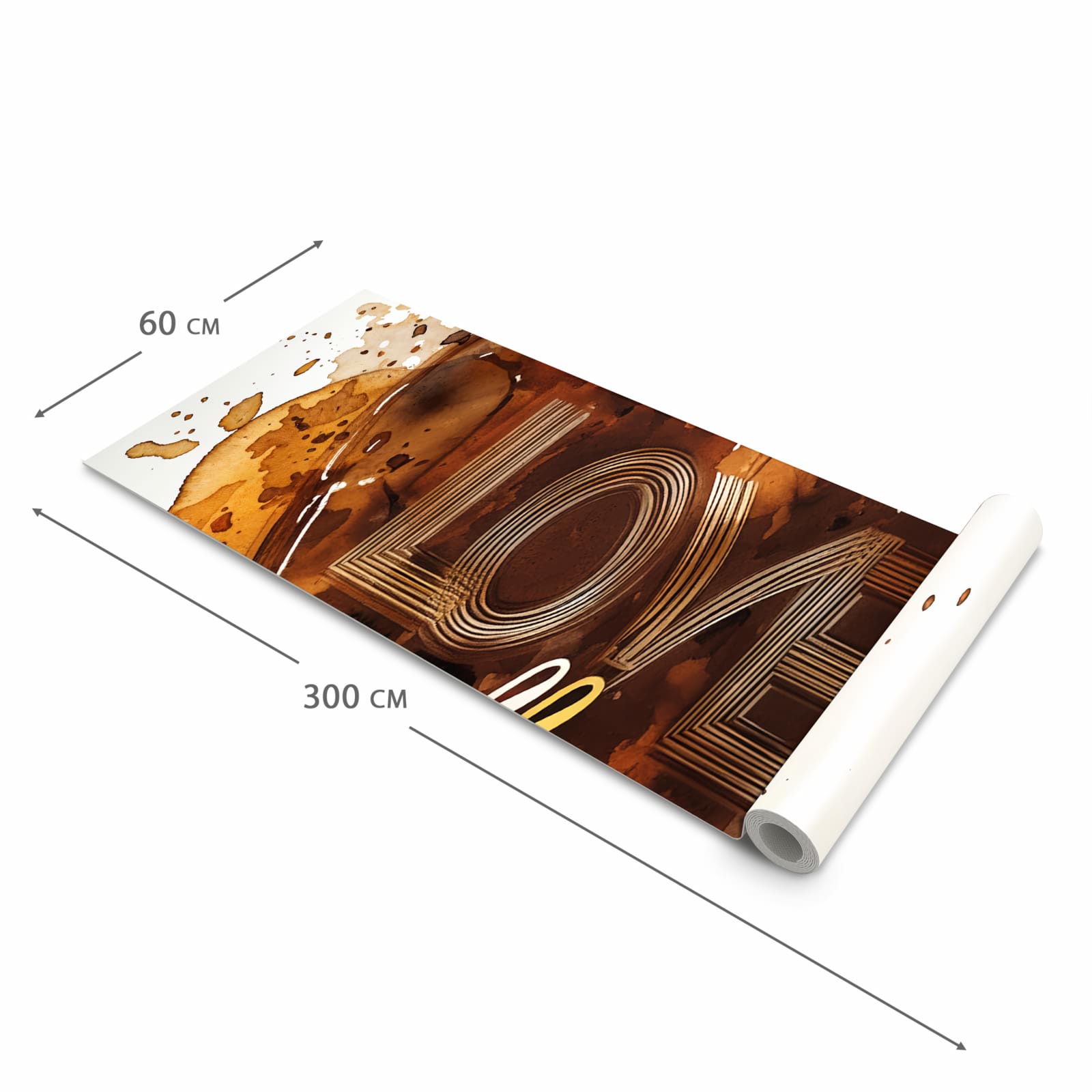 Wasserabweisender Küchenläufer mit Motiv Kaffeeherz in der Grösse 80x280 cm