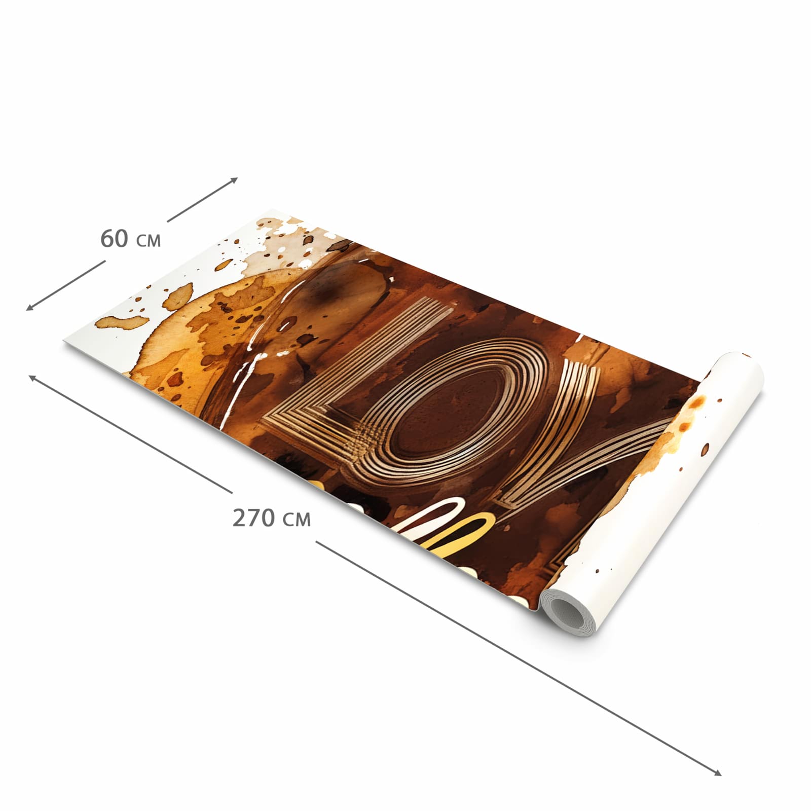 Komfortabler Küchenläufer mit Motiv Kaffeeherz in der Grösse 80x280 cm