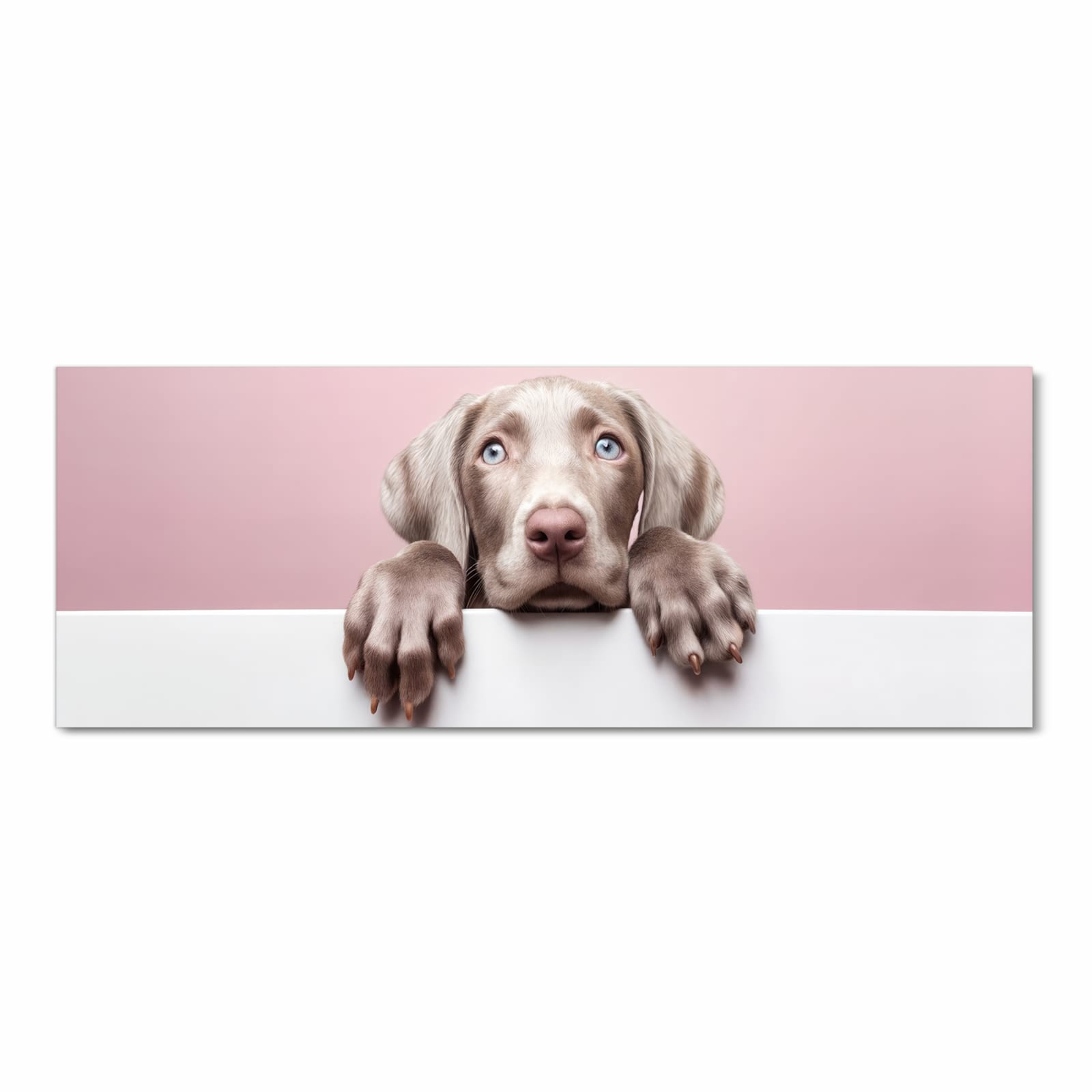 Waschbarer rutschfester Läufer mit Motiv Niedlicher Welpe in Frontansicht