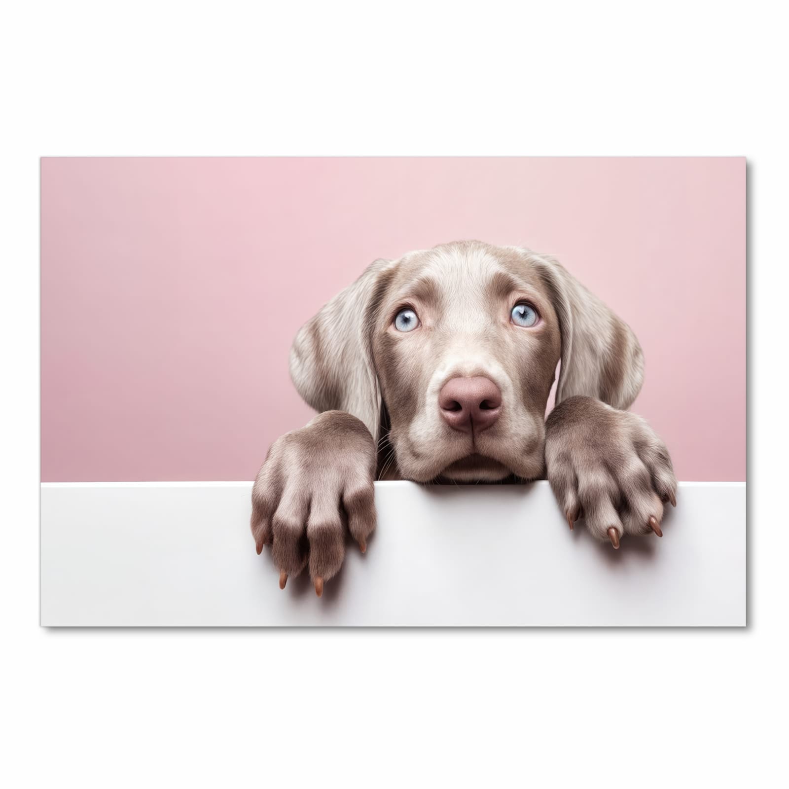 Waschbarer Küchenläufer mit Motiv Niedlicher Welpe in Frontansicht für einfache Reinigung