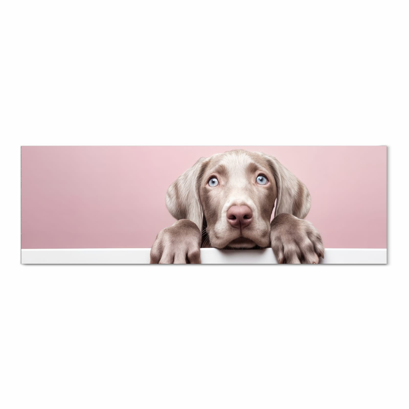 Waschbarer Küchenläufer mit Motiv Niedlicher Welpe in Frontansicht für angenehme Haptik