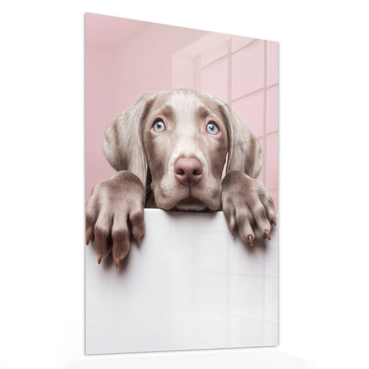 11 Größen – von 30 × 60 bis 60 × 150 cm – Wandbild - Weimaraner Welpe - Hochformat