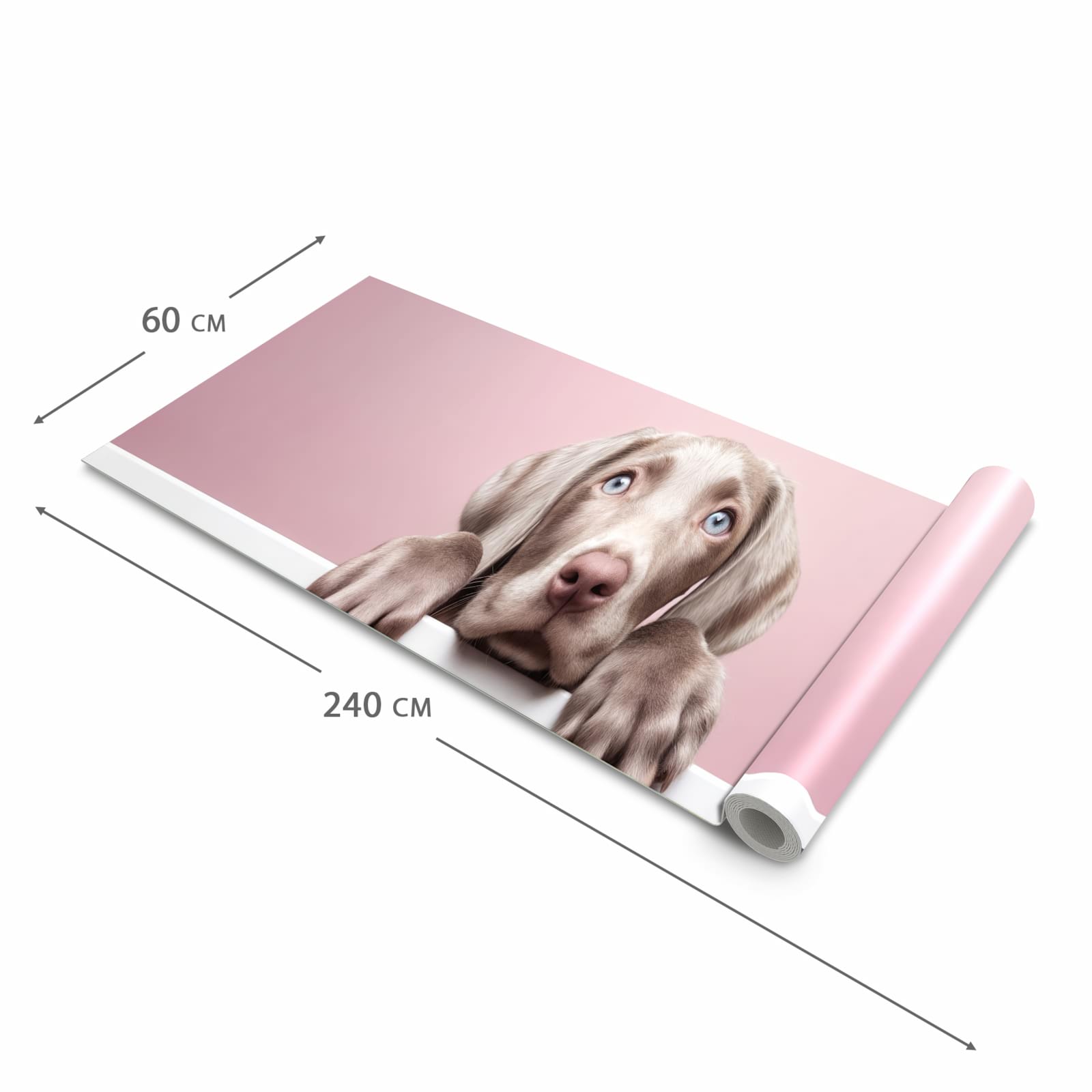 Waschbarer rutschfester Küchenteppich mit Motiv Niedlicher Welpe in der Größe 80x250 cm