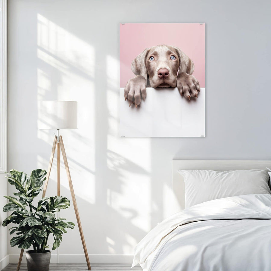 Maße Wandbild - Weimaraner Welpe - Hochformat