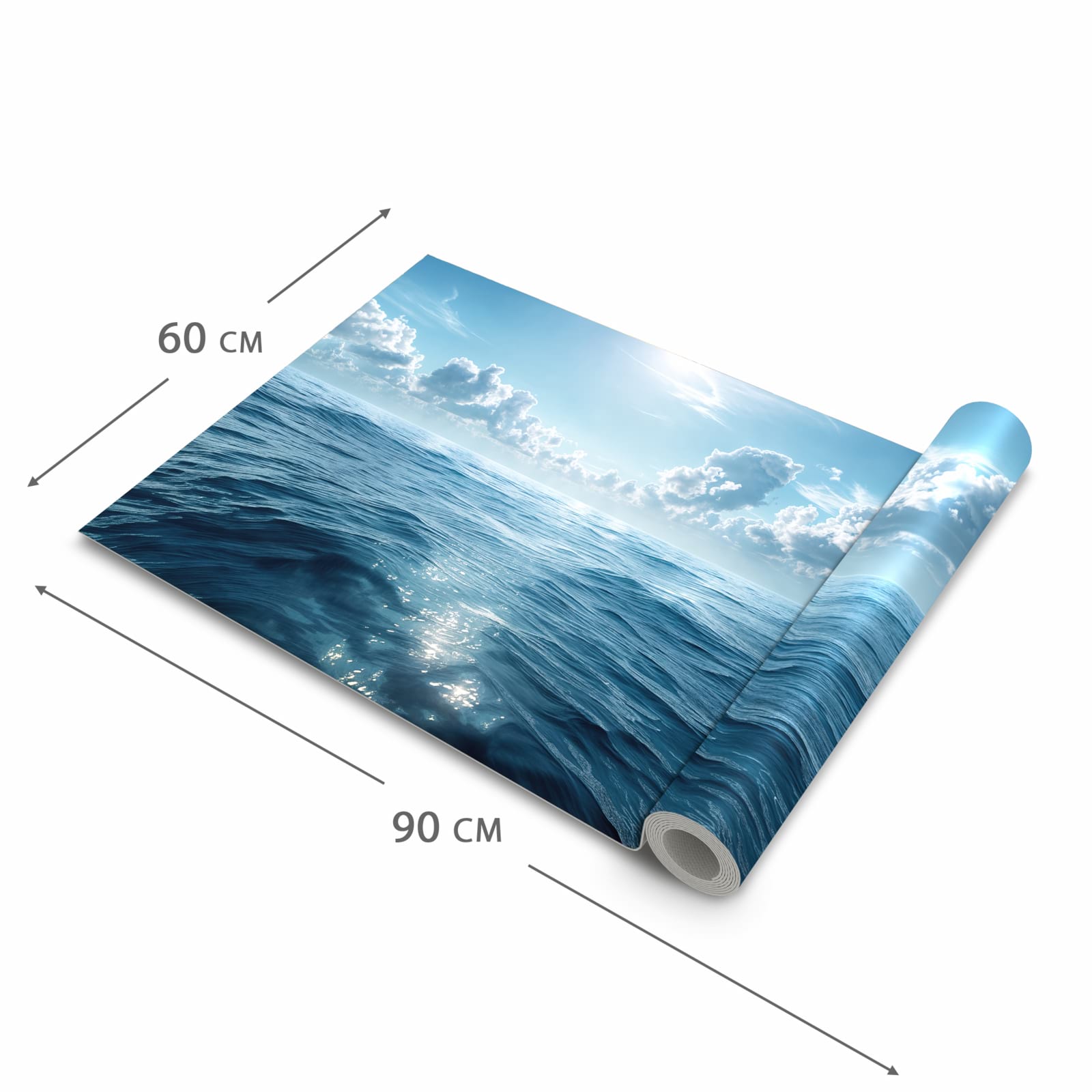 Küchenteppich mit Motiv Meerblick in der Grösse 80x250 cm für Ordnung & Übersicht
