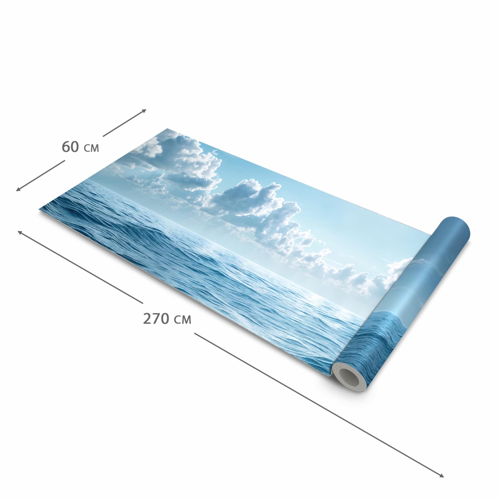 Feuchtigkeitsresistenter Küchenteppich mit Motiv Meerblick in der Grösse 80x200 cm