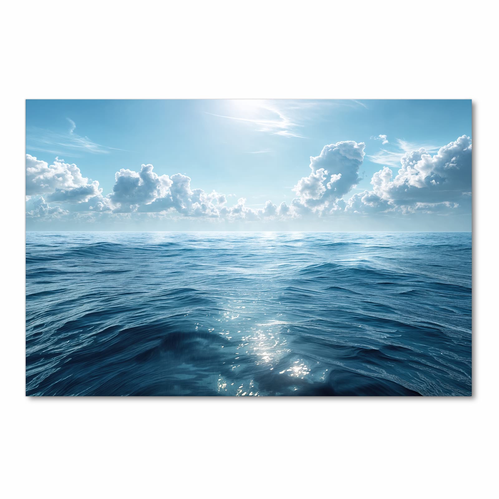 Rutschfester Küchenläufer nach Maß mit Motiv Meerblick in Frontansicht