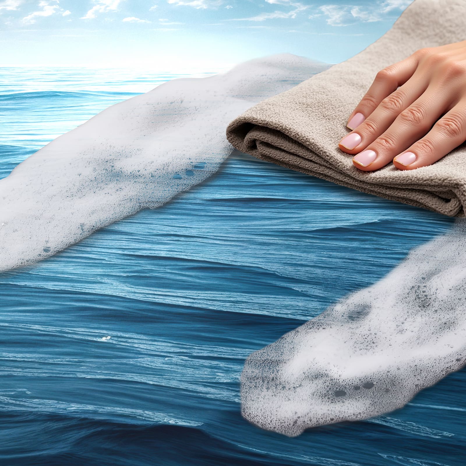 Pflegeleichter waschbarer Küchenteppich mit Motiv Meerblick - einfach zu Reinigung