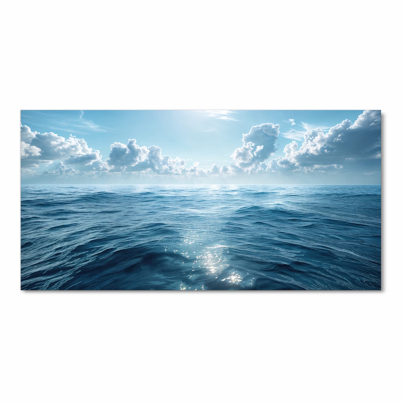 Pflegeleichter Küchenläufer mit Motiv Meerblick in Frontansicht, rutschfest