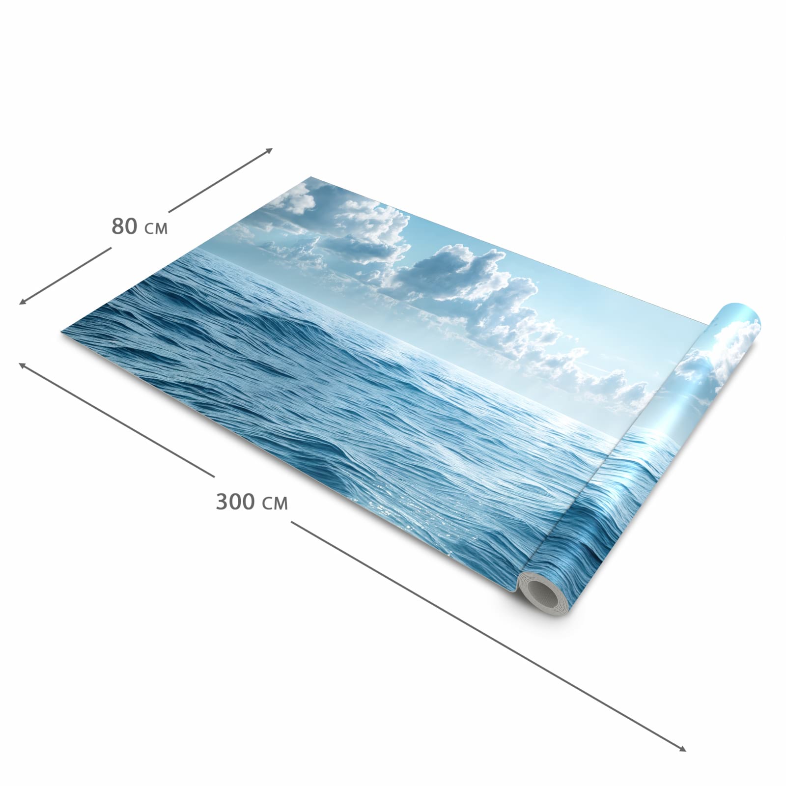 Küchenteppich mit Motiv Meerblick in der Grösse 80x250 cm für sicheres Aufbewahren