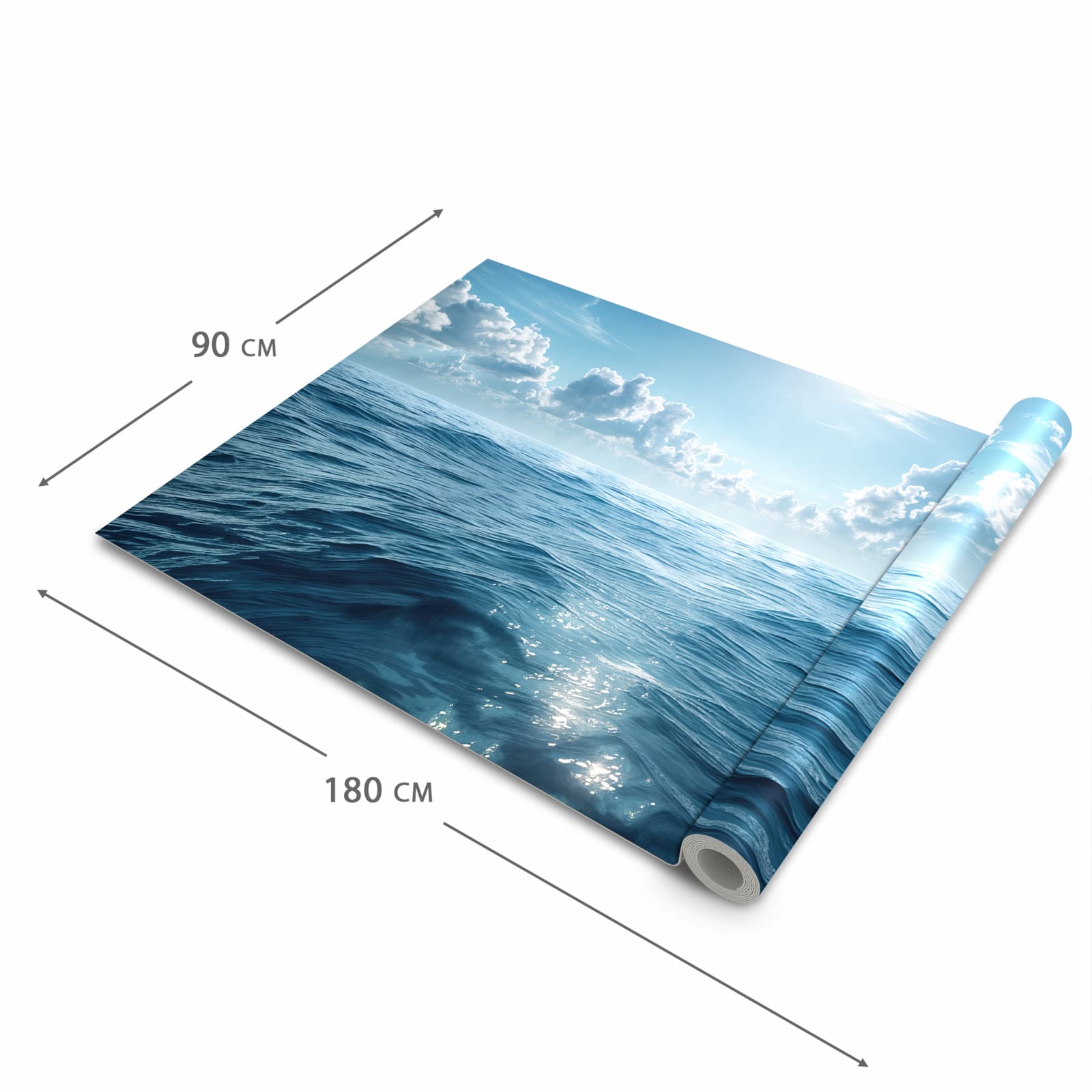 Zeitsparender Küchenläufer mit Motiv Meerblick in der Grösse 80x250 cm