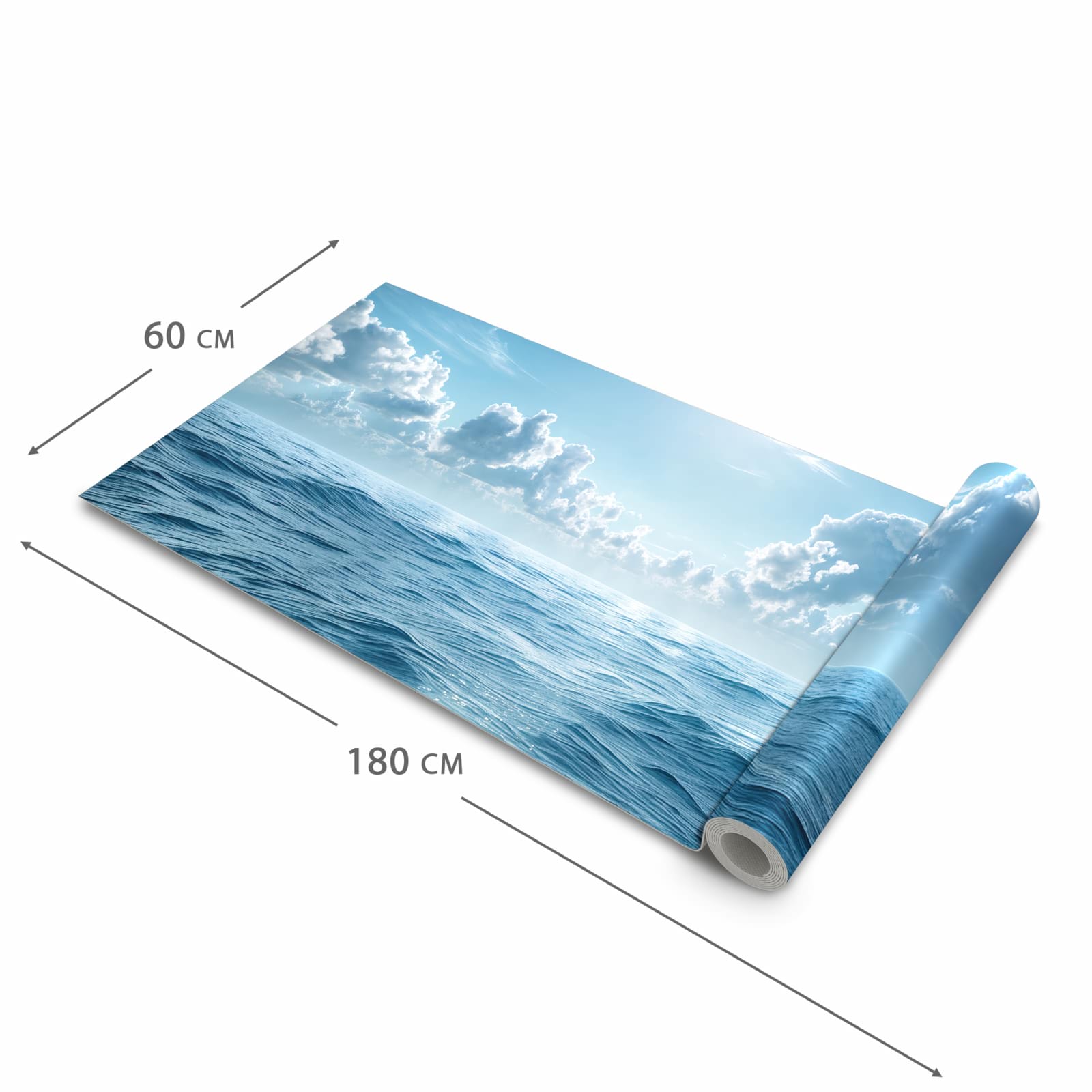 Langlebiger Küchenläufer mit Motiv Meerblick in der Grösse 80x200 cm