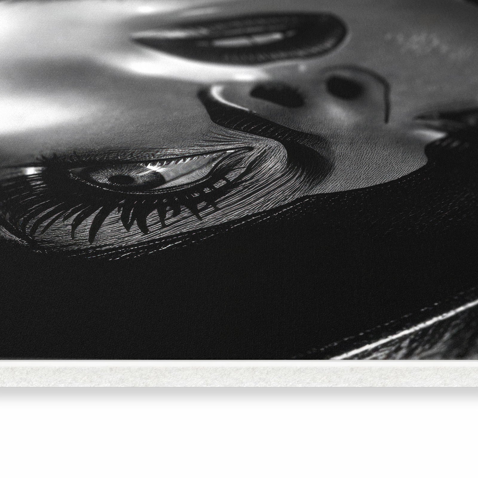 Pflegeleichter Küchenläufer mit Motiv Schattenporträt in seitlicher Ansicht