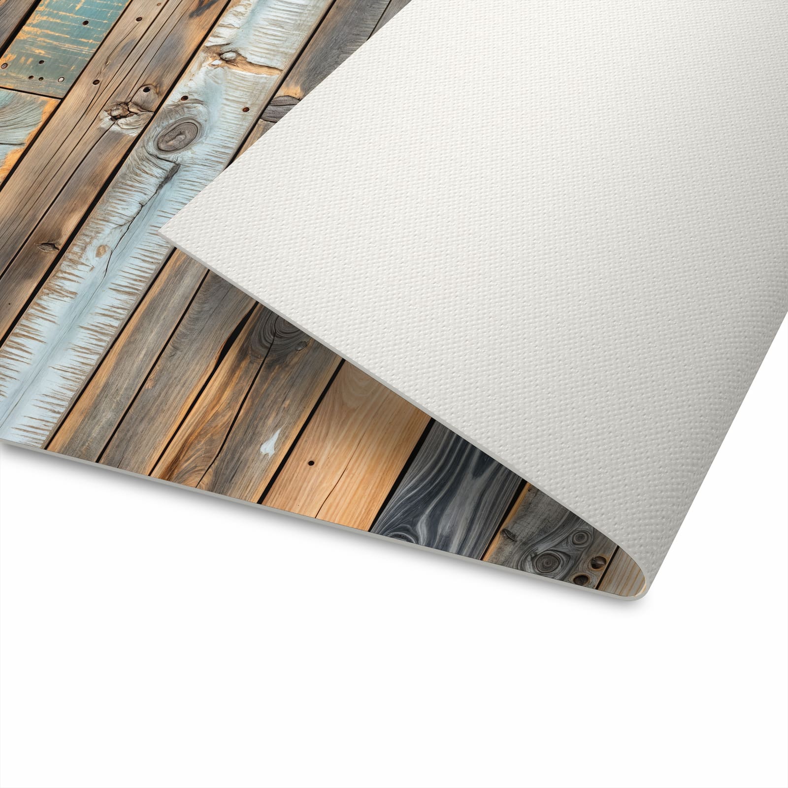 Rutschfester Küchenläufer mit Motiv Holzwandpaneele für sicheren Stand in der Küche