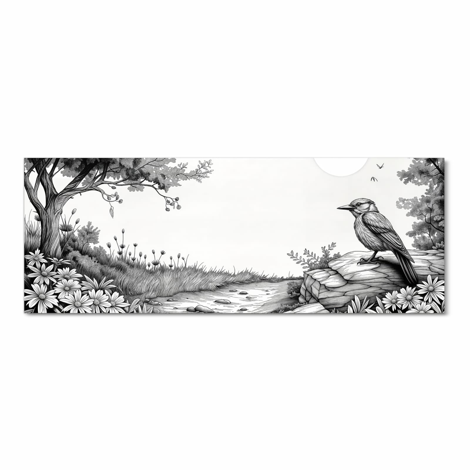 Farbbeständiger abwaschbarer Küchenläufer mit Motiv Natur Illustration in Frontansicht