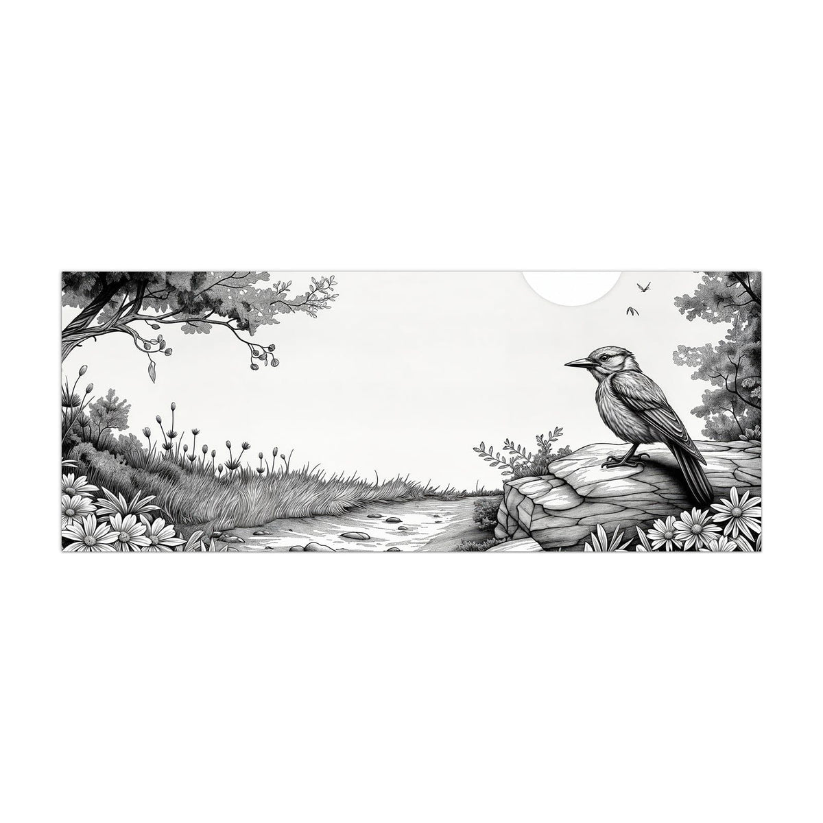Küchenrückwand aus Glas Vogel auf dem Felsen im Hochformat, Motiv bildfüllend von vorn