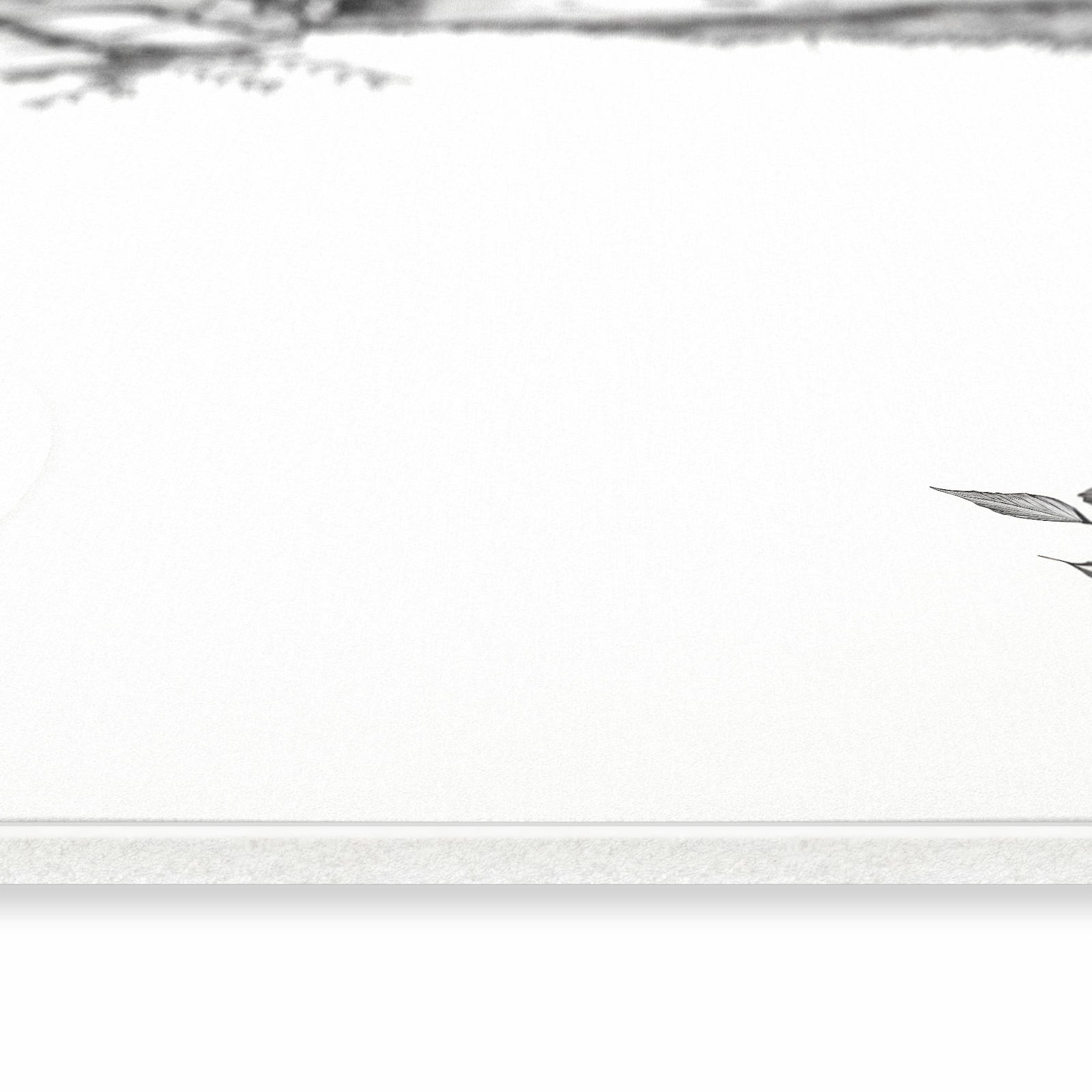 Geruchsneutraler moderner Küchenläufer mit Motiv Natur Illustration in seitlicher Ansicht