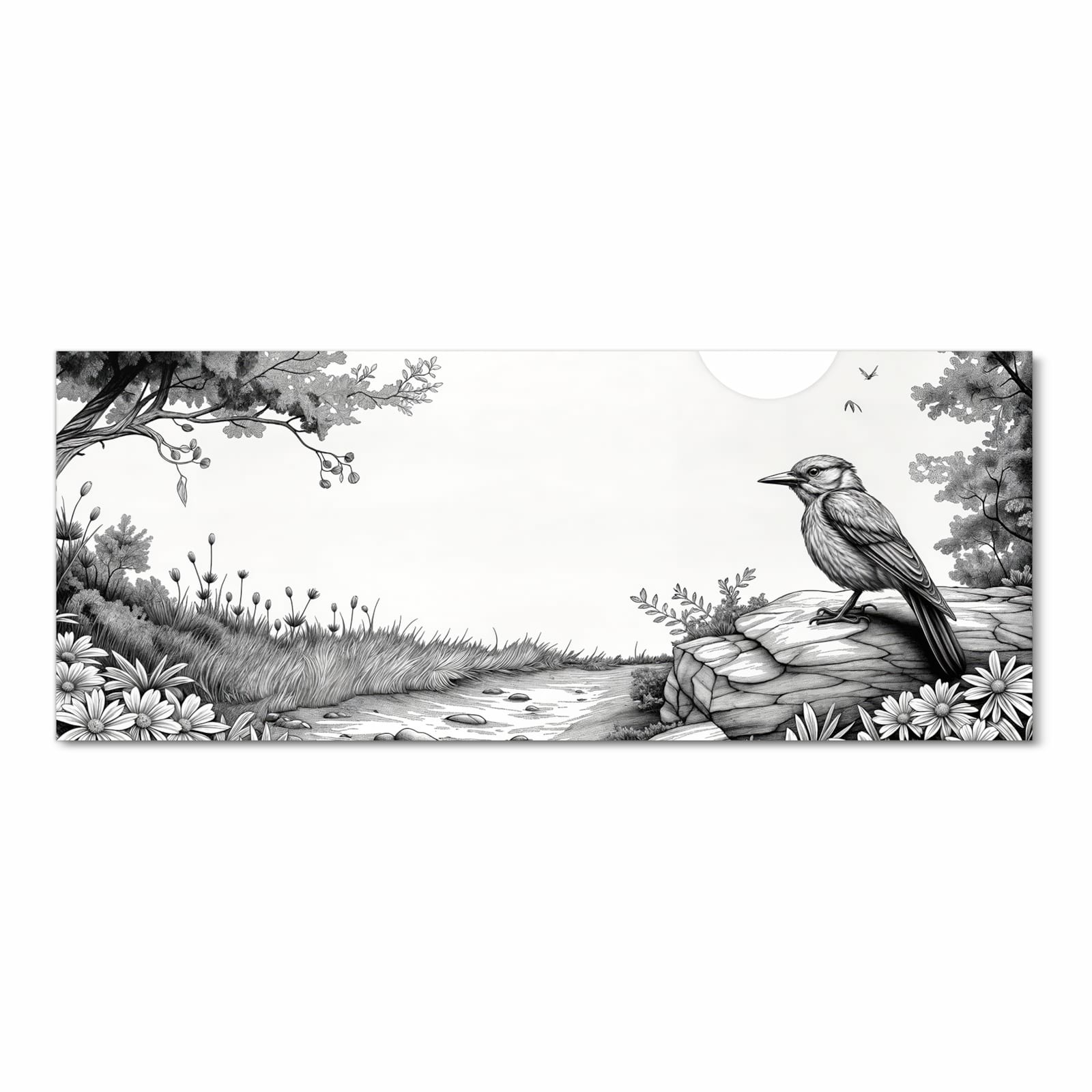 Hygienischer rutschfester Küchenläufer mit Motiv Natur Illustration in Frontansicht