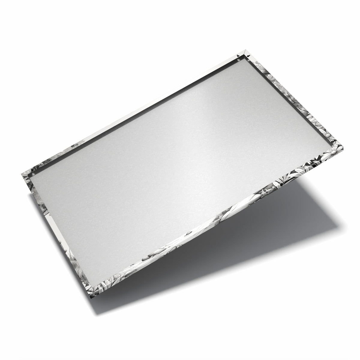 Nur 7 mm – liegt eng an der Wand – Metall Magnettafel - Vogel auf dem Felsen