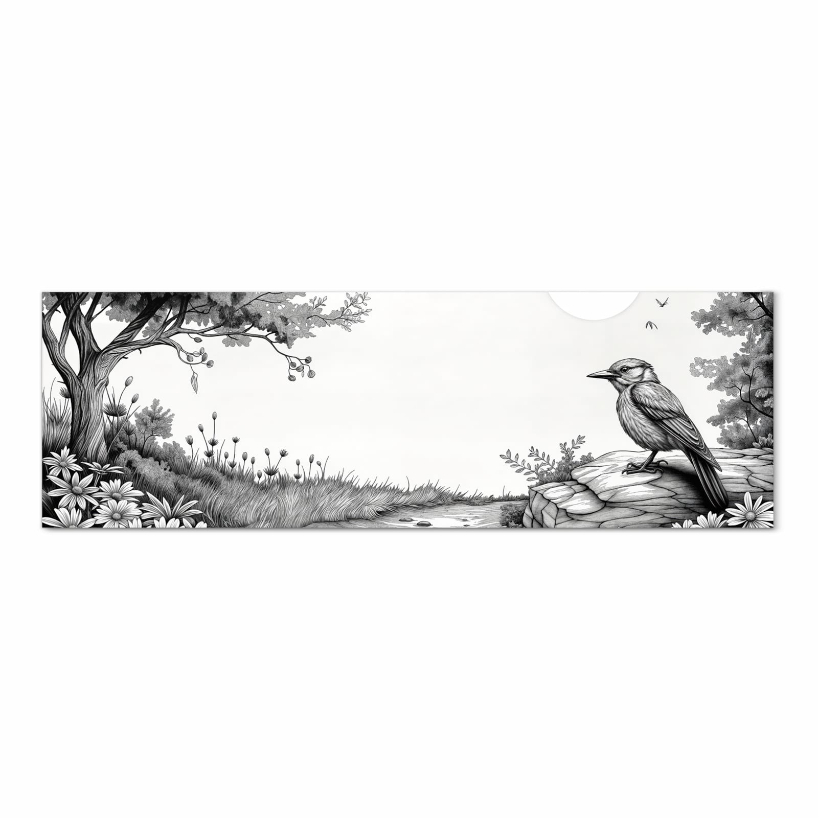 Bodenschonender Küchenläufer nach Maß mit Motiv Natur Illustration in Frontansicht