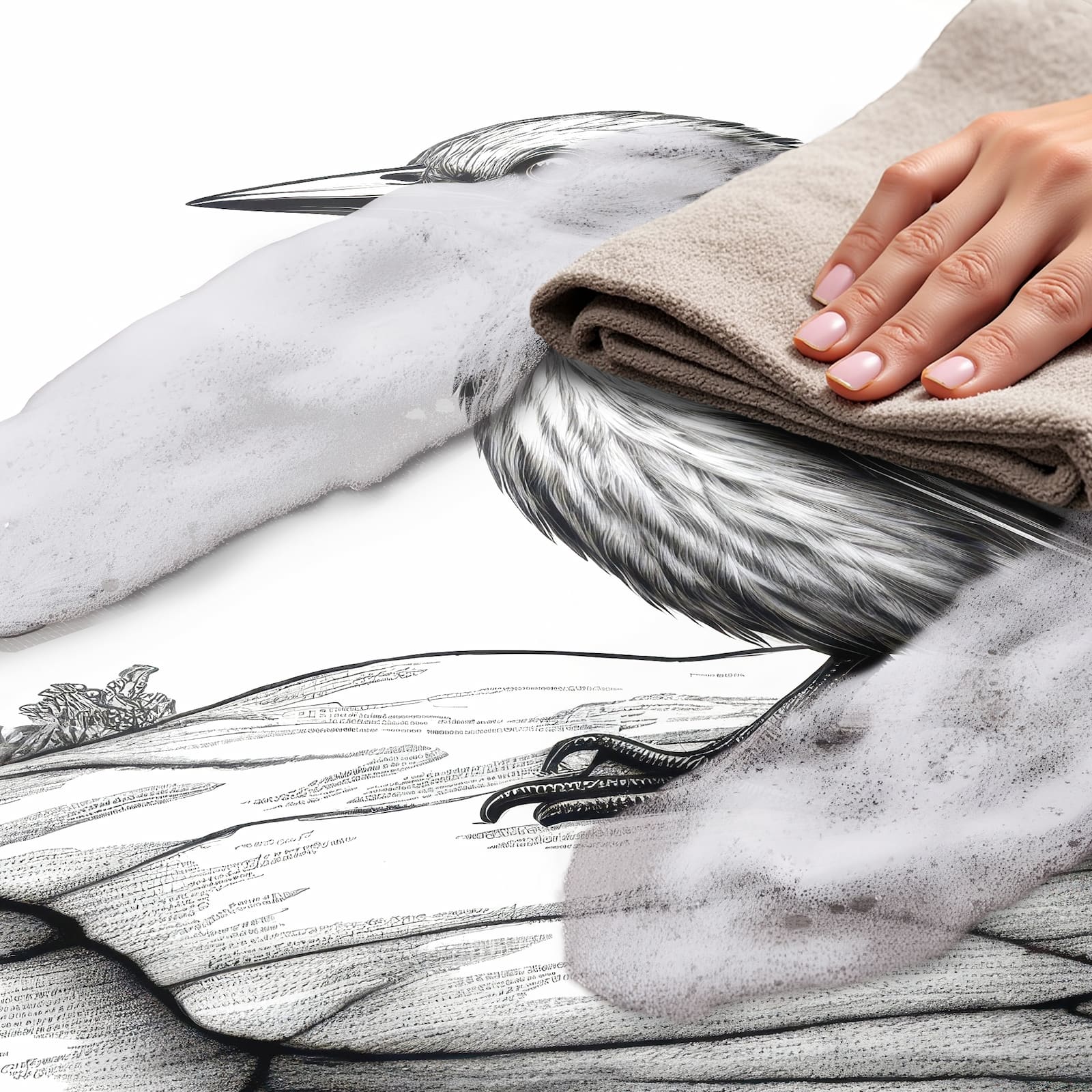 Fleckenresistenter waschbarer Küchenteppich mit Motiv Natur Illustration, einfach zu reinigen