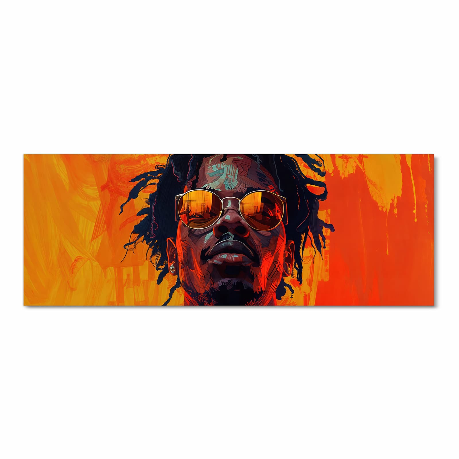 Pflegeleichter Küchenläufer mit Motiv Künstlerischer Look in Frontansicht