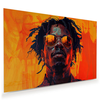Wandbild mit dem Motiv Mann mit Sonnenbrille