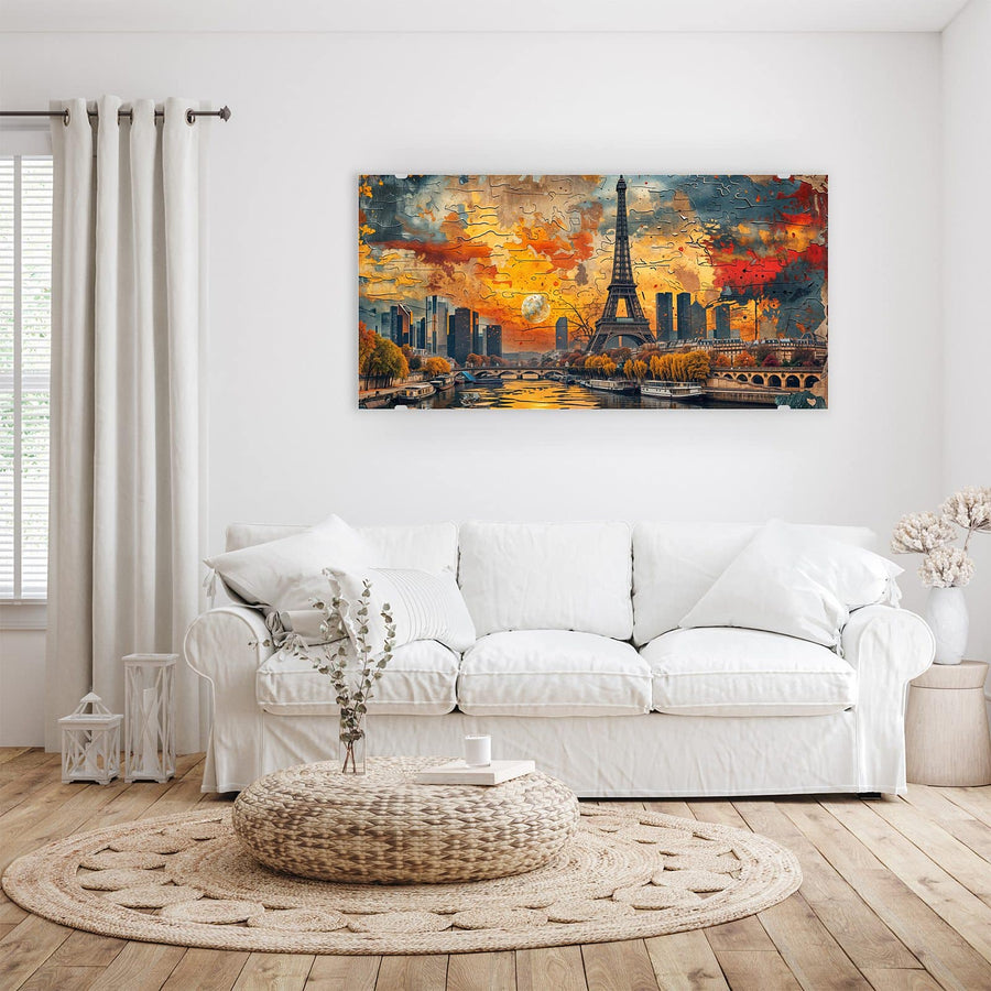 Maße Wandbild - Paris als Collage - Querformat