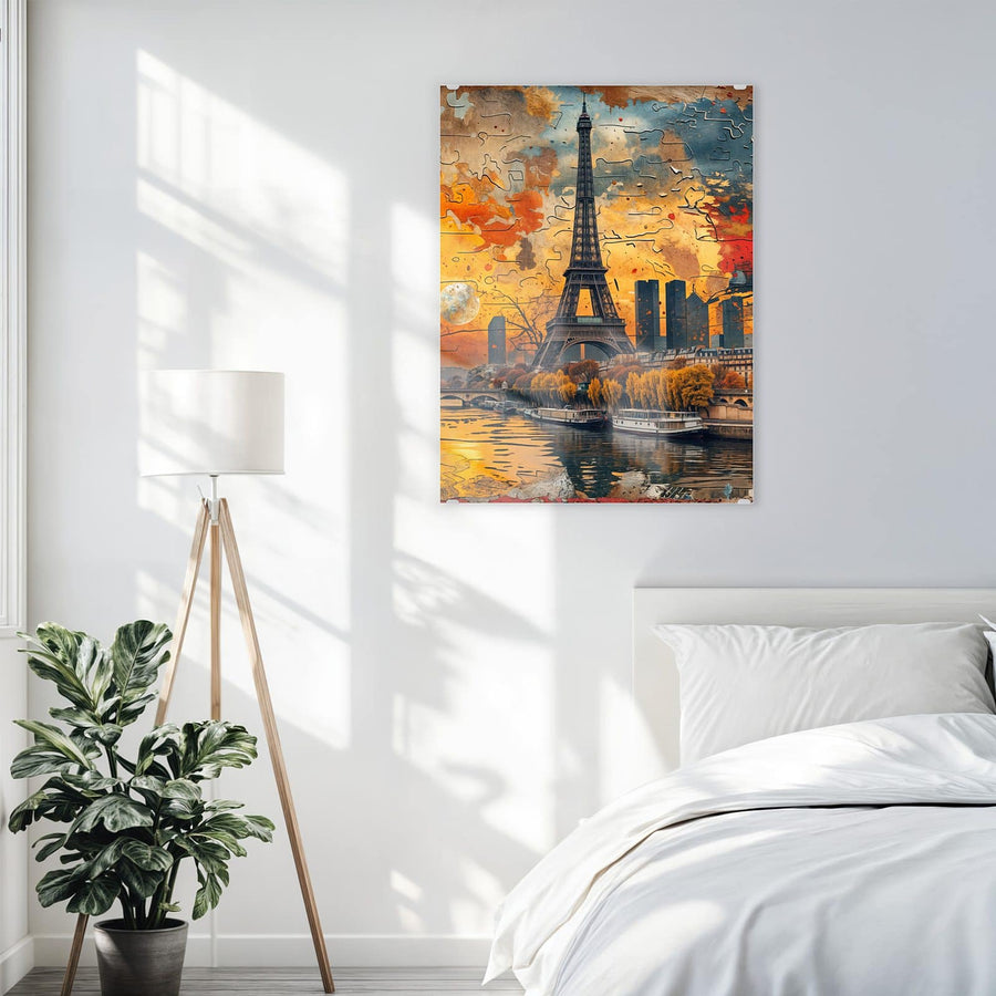 Maße Wandbild - Paris als Collage - Hochformat
