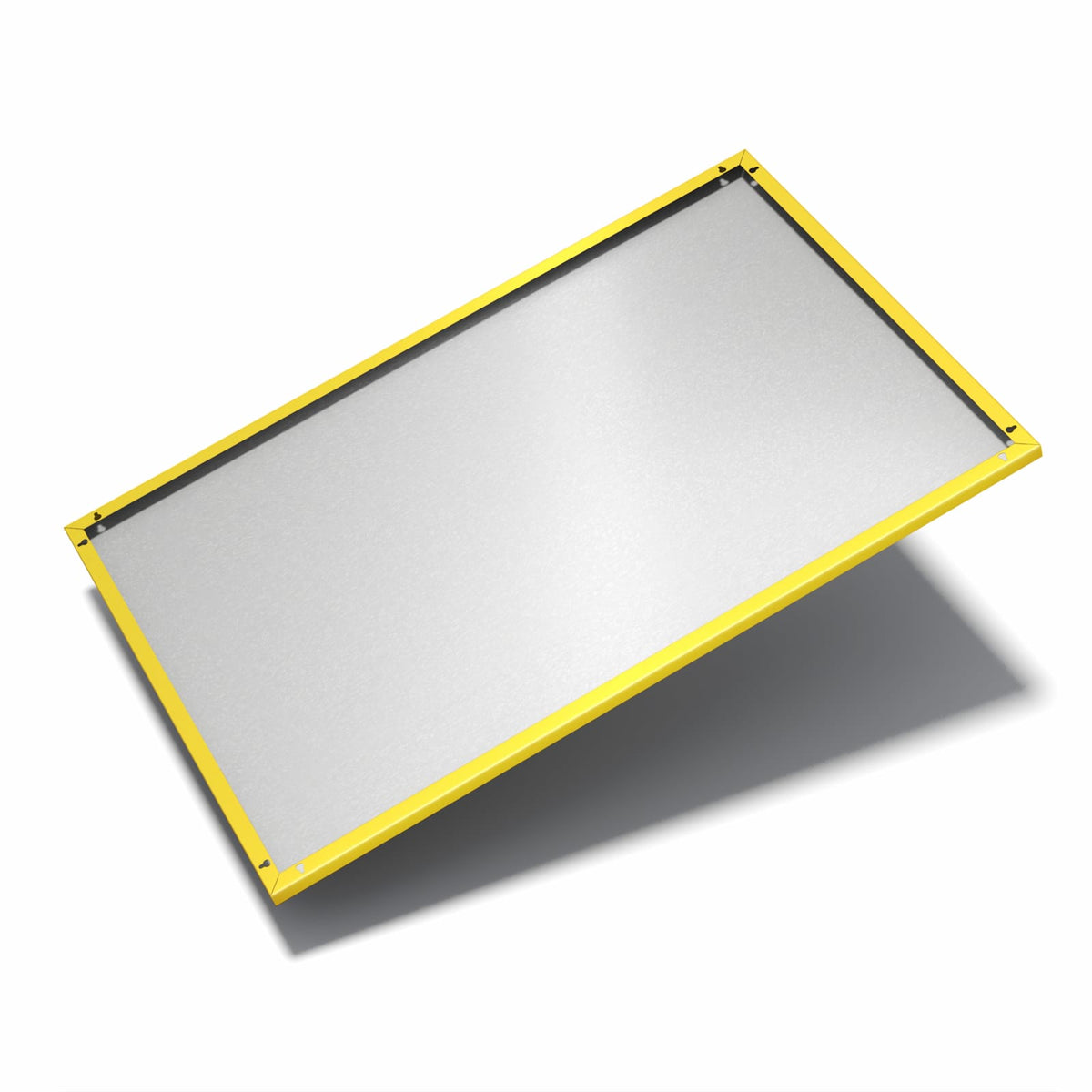 Nur 7 mm – liegt eng an der Wand – Metall Magnettafel - Bernsteingelb