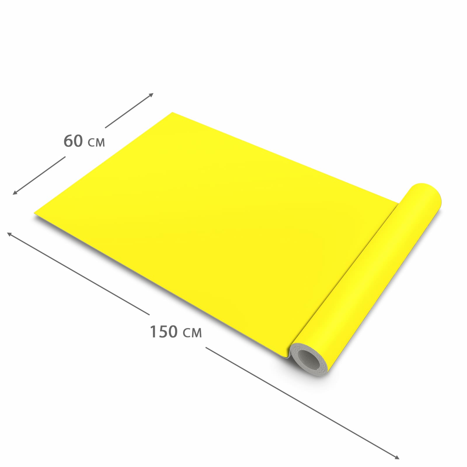 Strapazierfähiger waschbarer Küchenläufer mit Motiv Gelber Hintergrund I in der Größe 60x180 cm