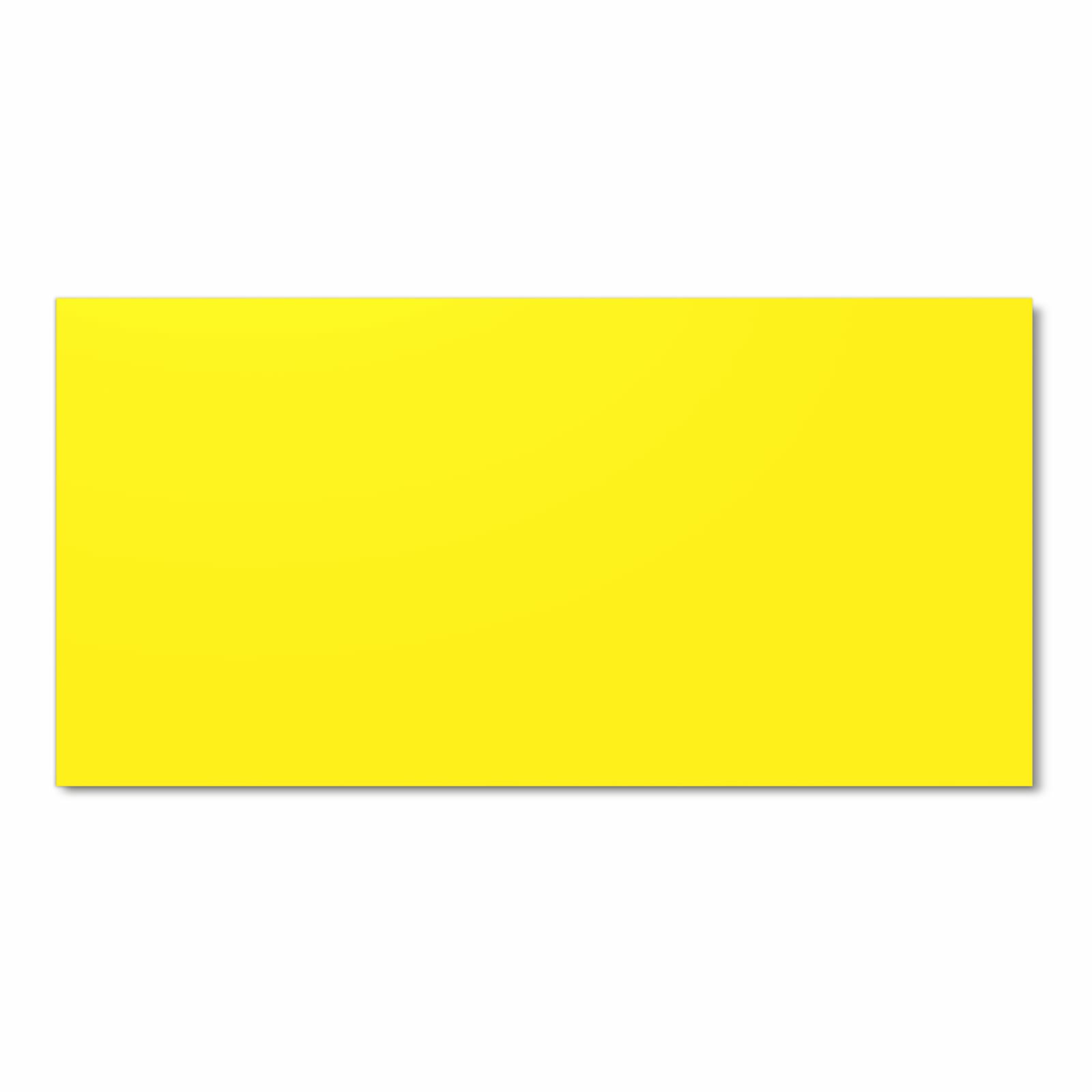 Abriebfester Küchenteppich mit Motiv Gelber Hintergrund I in der Küche - Frontansicht