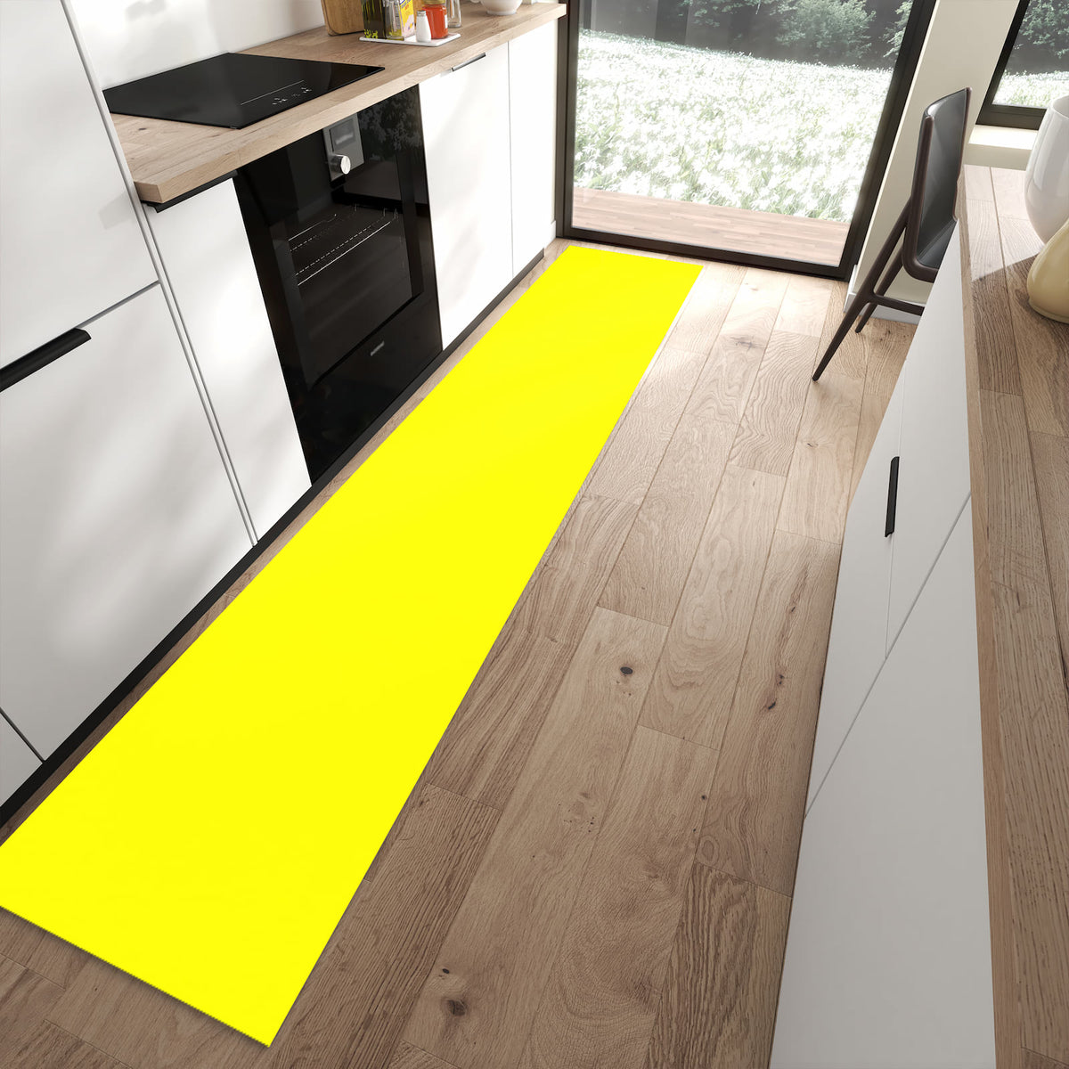13 Größen – von 60 × 90 bis 80 × 300 cm – Küchenläufer - Zitronengelb
