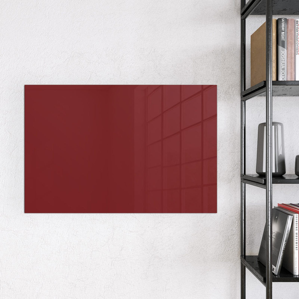 9 Größen – von 30 × 30 bis 120 × 90 cm – Magnettafel - Bordeauxrot