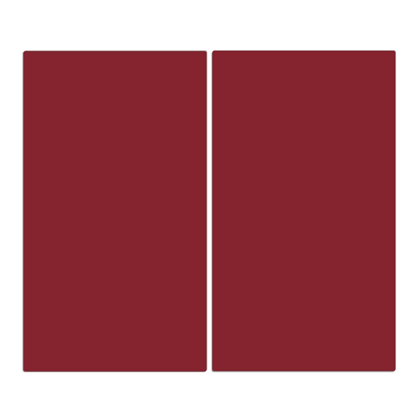2-teilige Abdeckplatte mit Weinroter Hintergrund II-Motiv in der Frontansicht #grösse_2-Teilig (60x52cm)