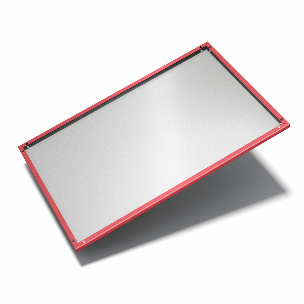 Nur 7 mm – liegt eng an der Wand – Metall Magnettafel - Kirschrot
