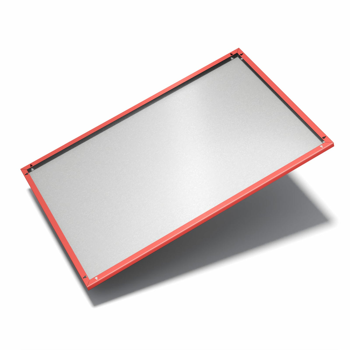 Nur 7 mm – liegt eng an der Wand – Metall Magnettafel - Feuerrot