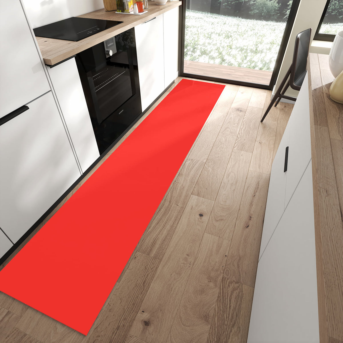 13 Größen – von 60 × 90 bis 80 × 300 cm – Küchenläufer - Feuerrot