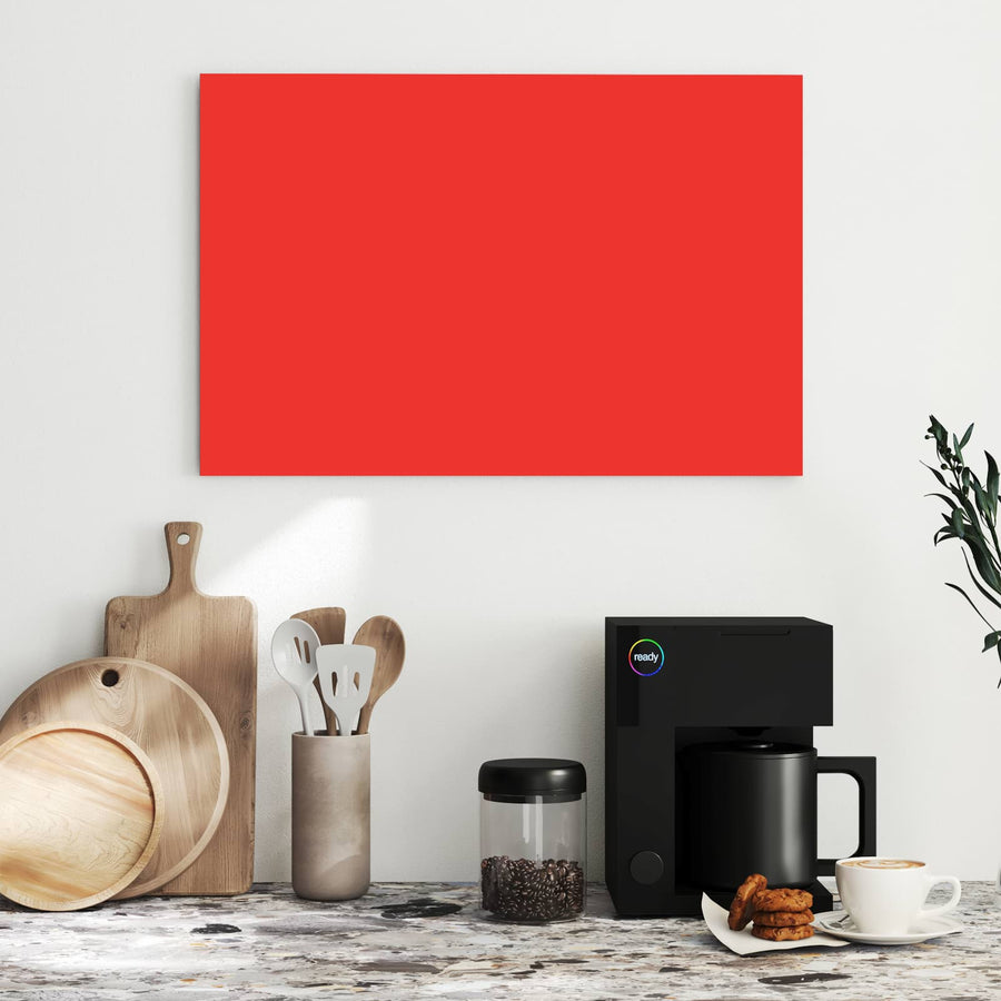 Maße Metall Magnettafel - Feuerrot