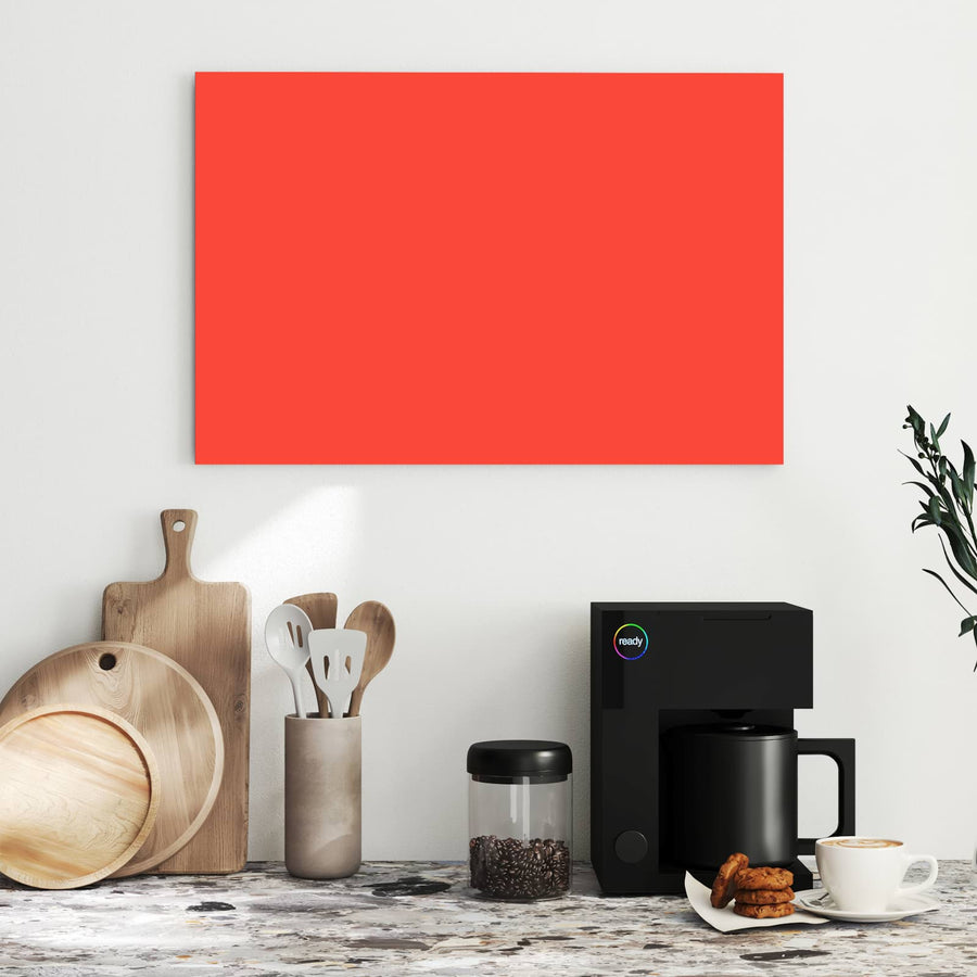 Maße Metall Magnettafel - Tomatenrot