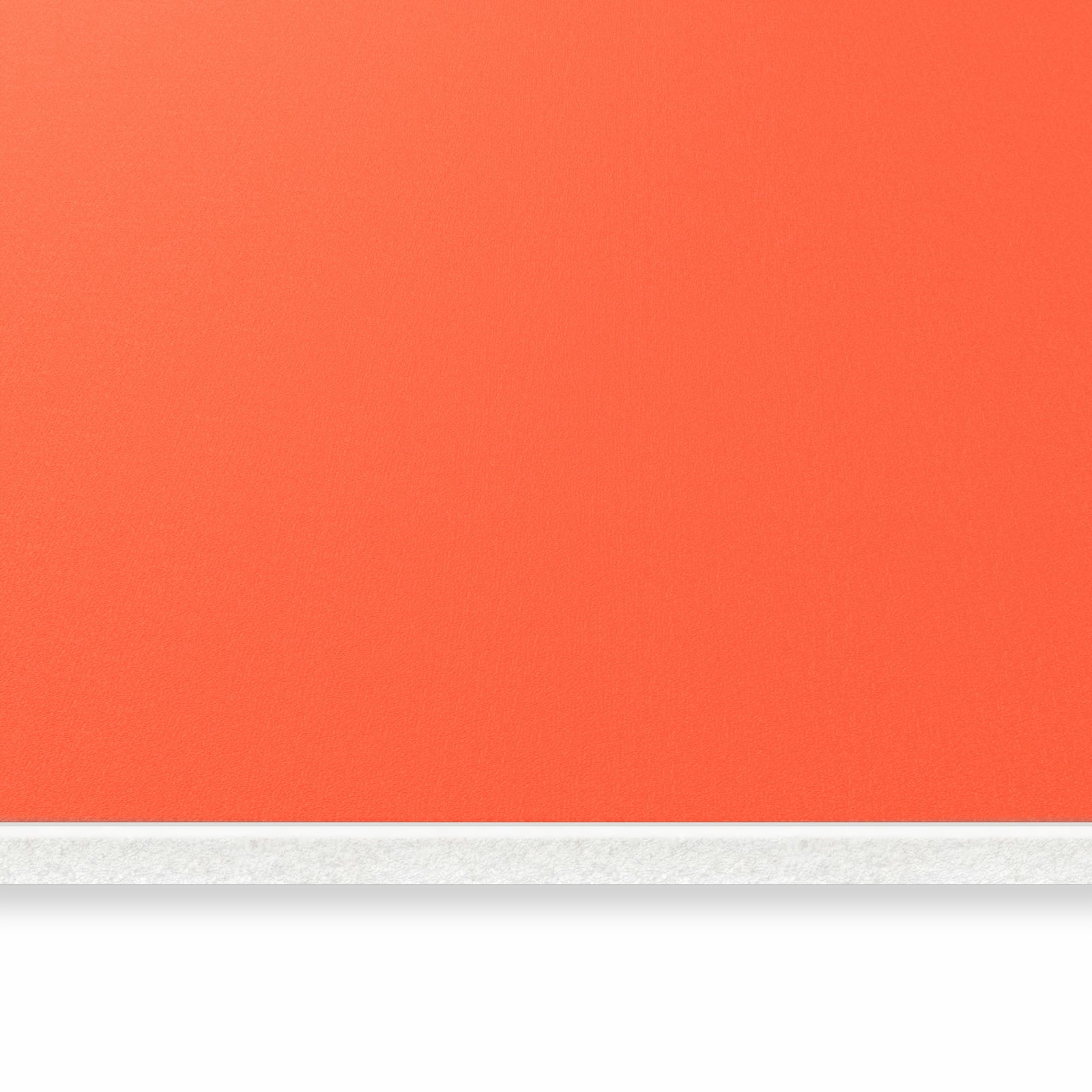 Rutschfester Küchenteppich mit Motiv Rot-Oranger Hintergrund in seitlicher Ansicht